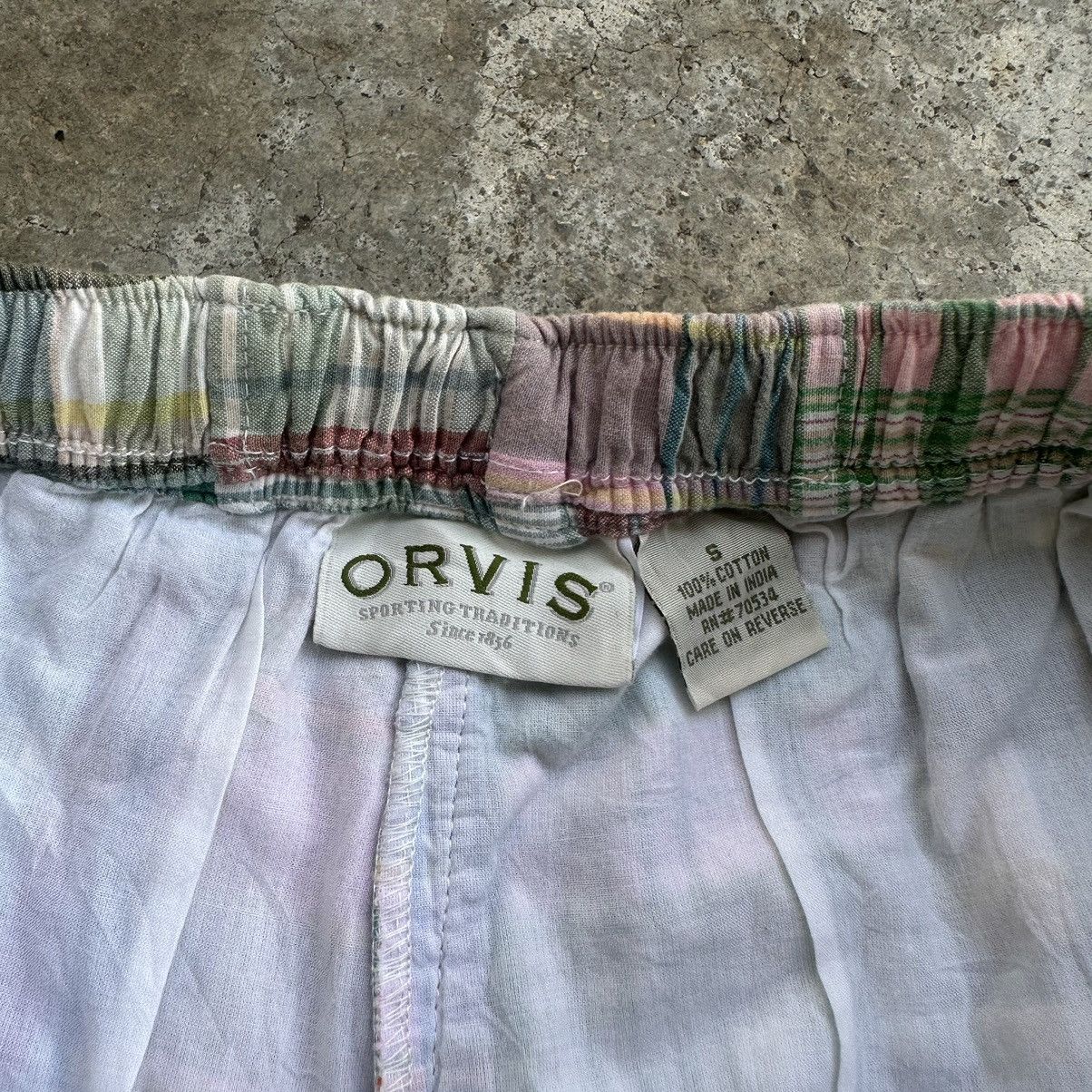Orvis ORVIS PATCHWORK STYLE SPRING WAIST COTTON PANTS SIZE S Size US 32 / EU 48 - 6 Thumbnail