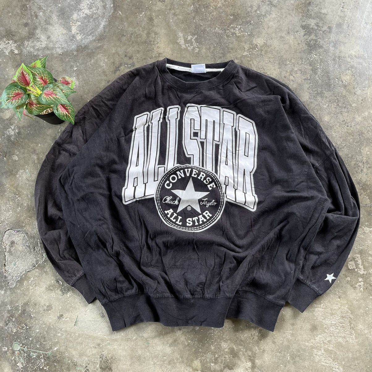 Converse × Vintage ⚡️STEALS⚡️Vintage Converse Big Logo Baggy Sweetshirts Size US S / EU 44-46 / 1 - 1 Thumbnail