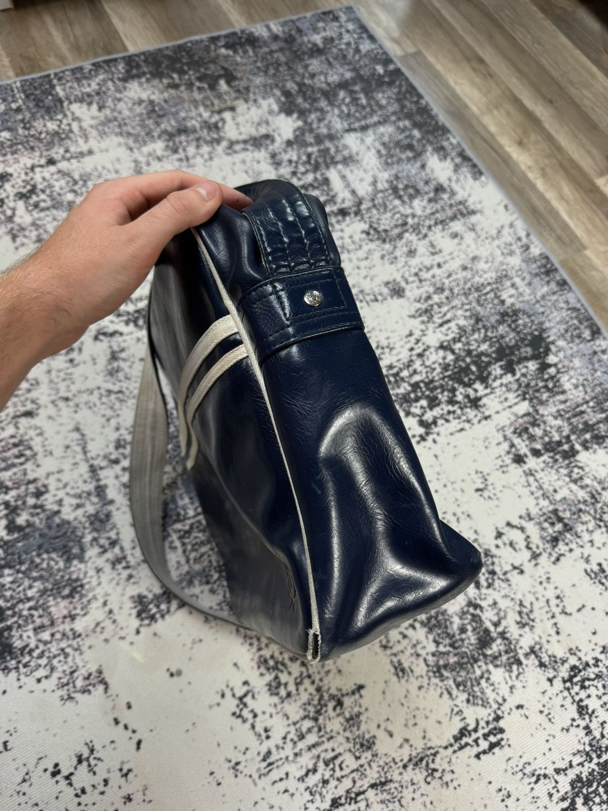 Fred Perry × Vintage 🔥RARE🔥 Vintage Fred Perry Leather Bag Navy Size ONE SIZE - 6 Thumbnail