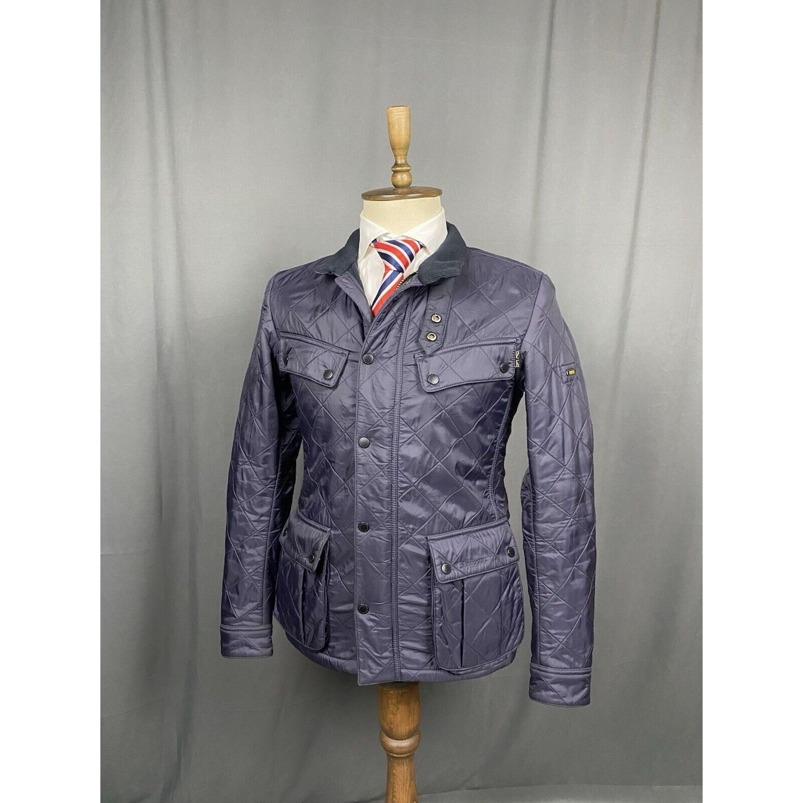 Barbour Barbour International Ariel Polarquilt Mens' Blue Quilted In Size US S / EU 44-46 / 1 - 2 Thumbnail