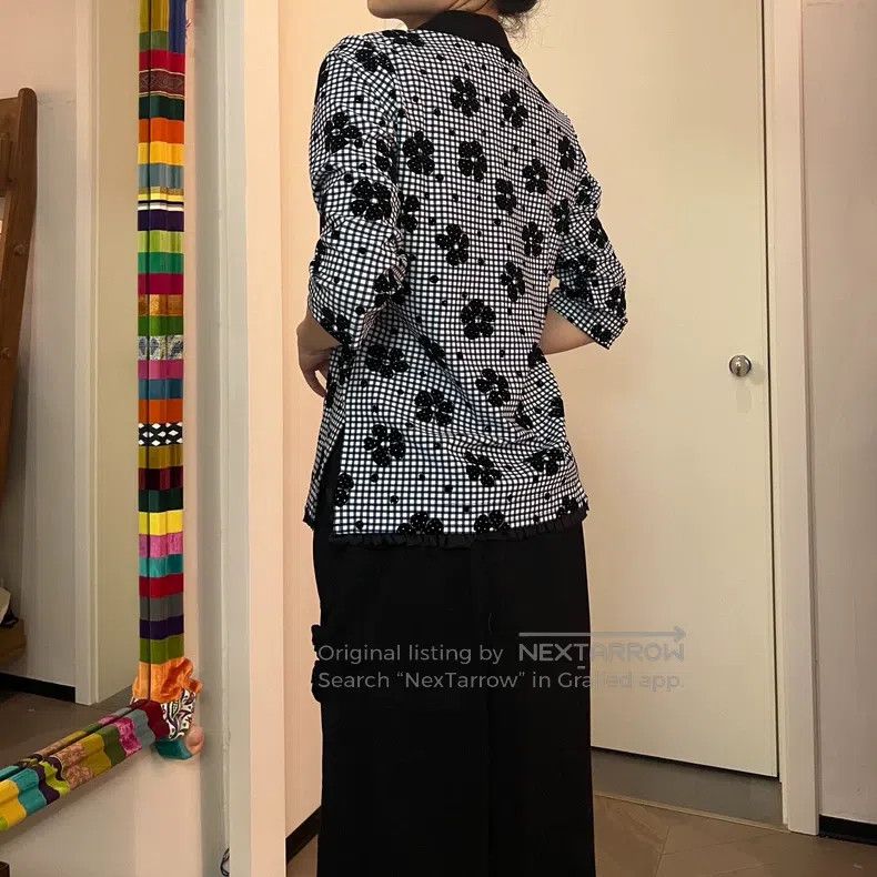 Comme des Garcons Comme Des Garcons Velvet Small Flower Checkered Blue Short Size M / US 6-8 / IT 42-44 - 2 Thumbnail