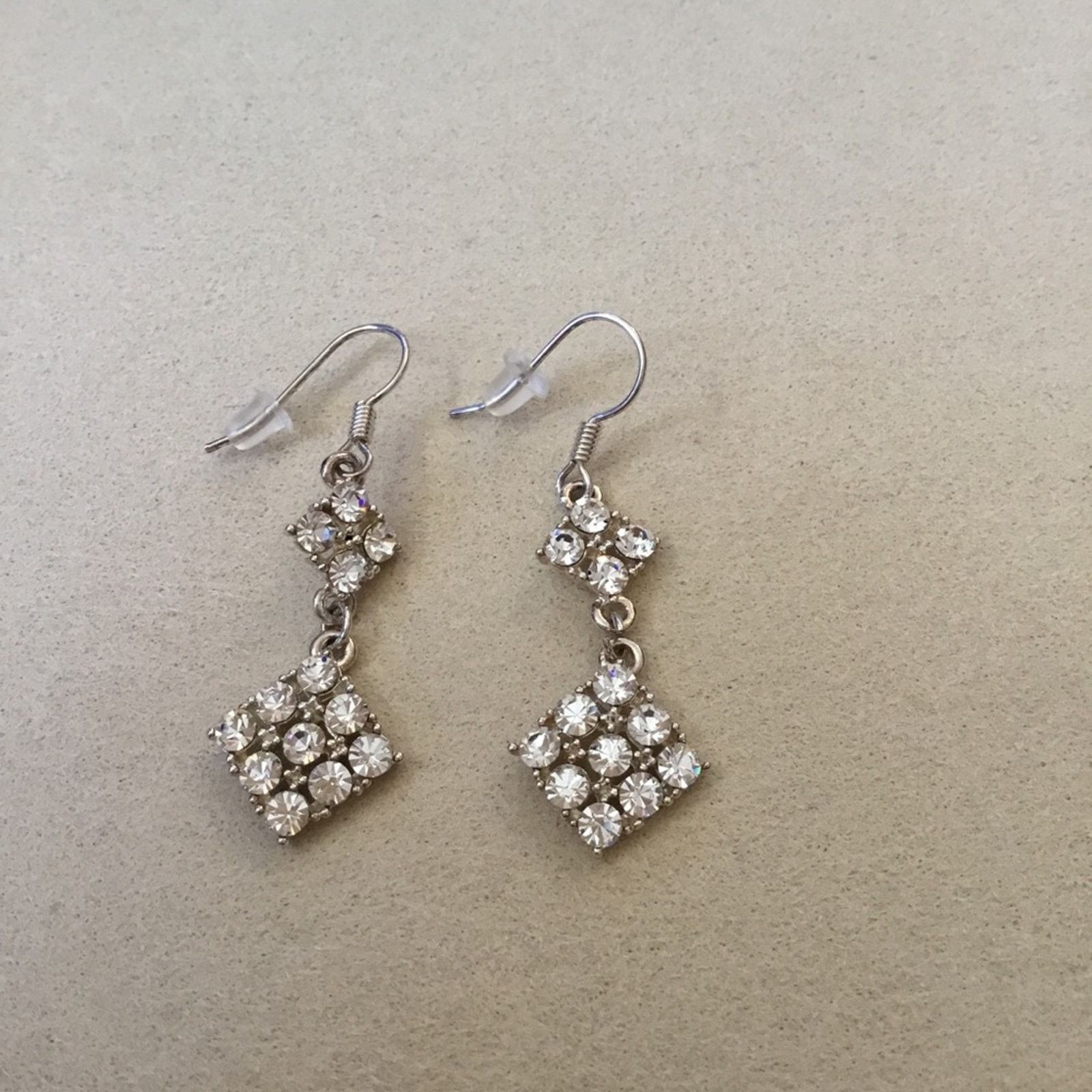 Other Silver Flower Crystals Dangle Earrings Size ONE SIZE - 2 Thumbnail