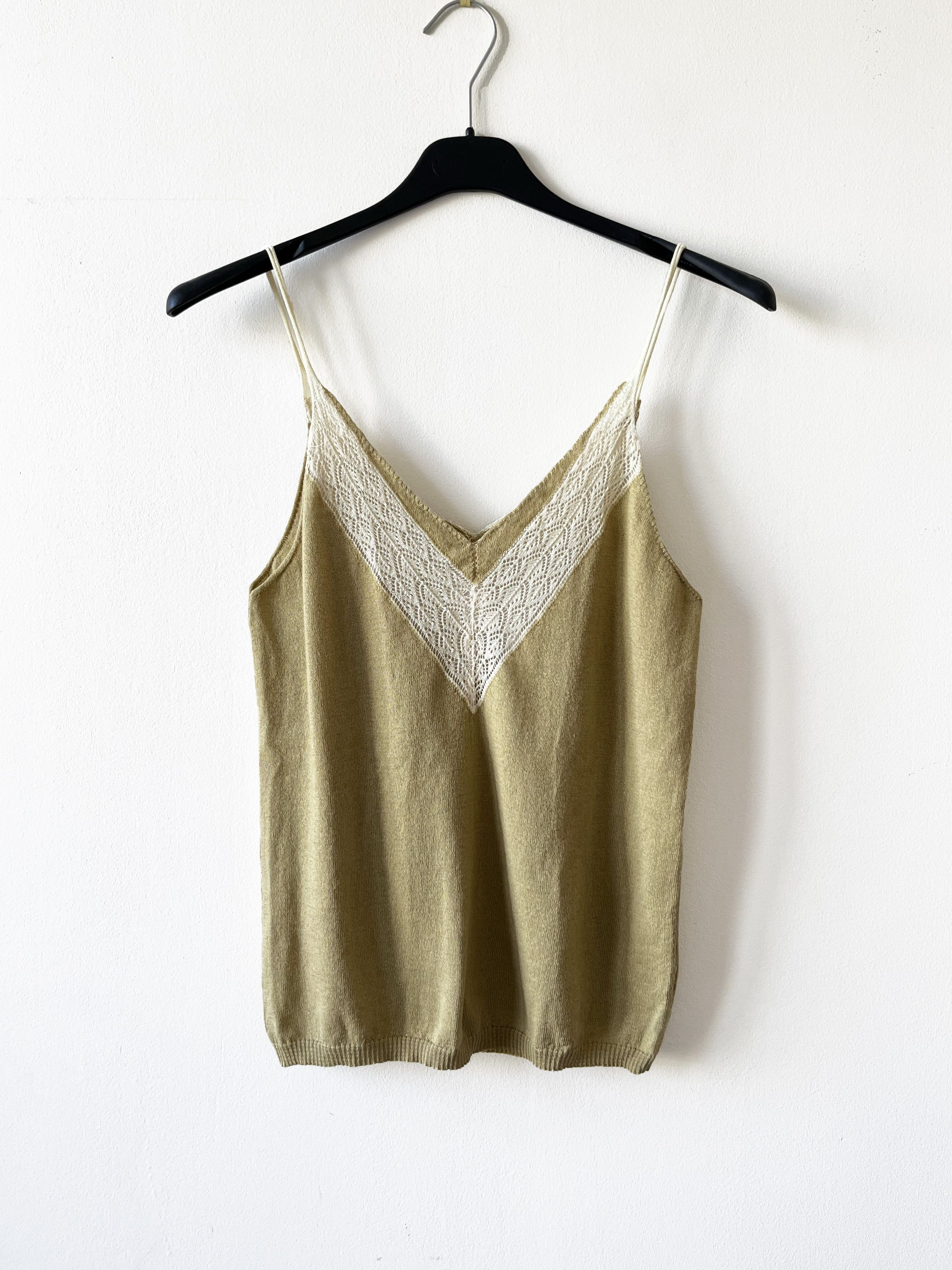 Dries Van Noten Dries van Noten crochet trim knit tank top Size S / US 4 / IT 40 - 1 Thumbnail