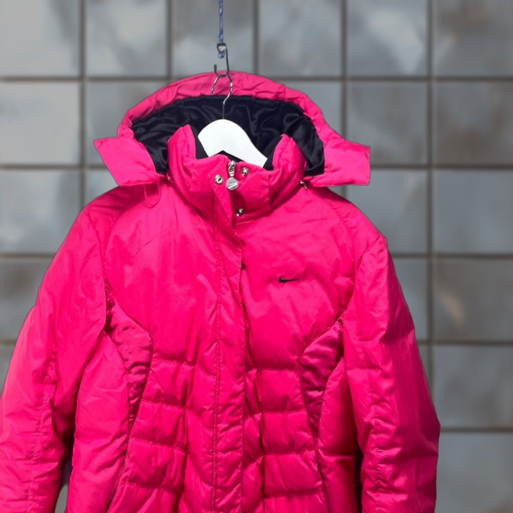 Nike VINTAGE Nike Y2K Puffer Jacket Womens Large Pink Size M / US 6-8 / IT 42-44 - 1 Thumbnail