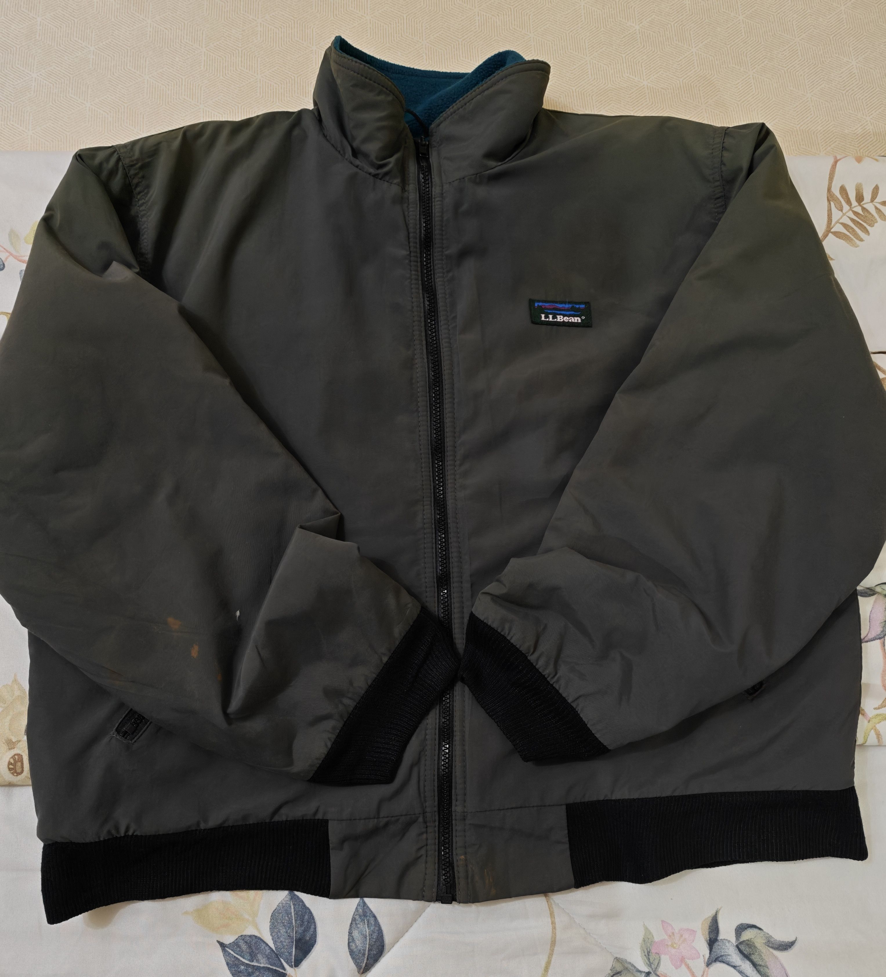 L.L. Bean Vintage 90s L.L Bean Fleece lined Bomber Jacket Made in USA Size US L / EU 52-54 / 3 - 6 Thumbnail