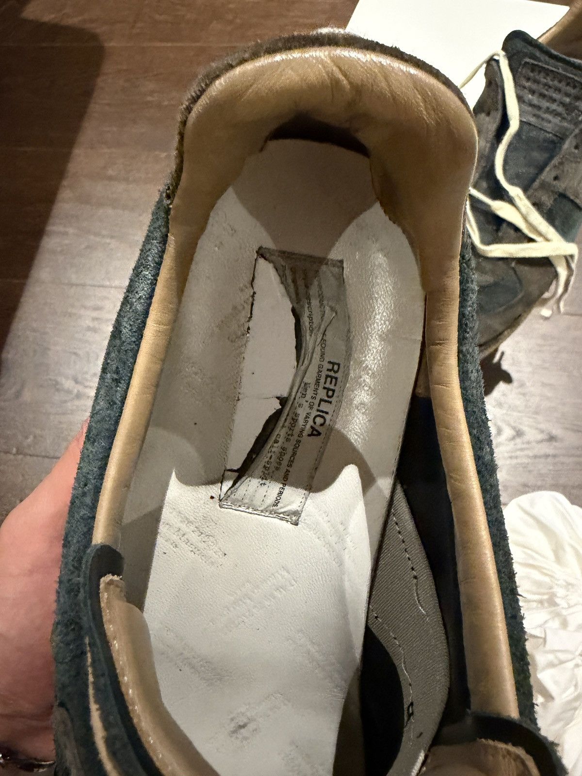 Maison Margiela Pre-distressed Maison Margiela Suede Replica GAT Black Gum Size US 11 / EU 44 - 7 Thumbnail