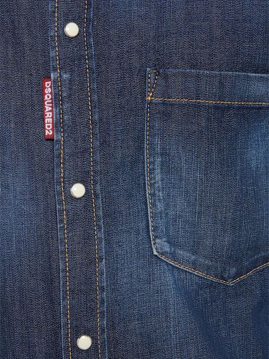 Dsquared2 o1lsvrm0425 Dark Wash Tab Shirt in Navy Size US M / EU 48-50 / 2 - 4 Thumbnail
