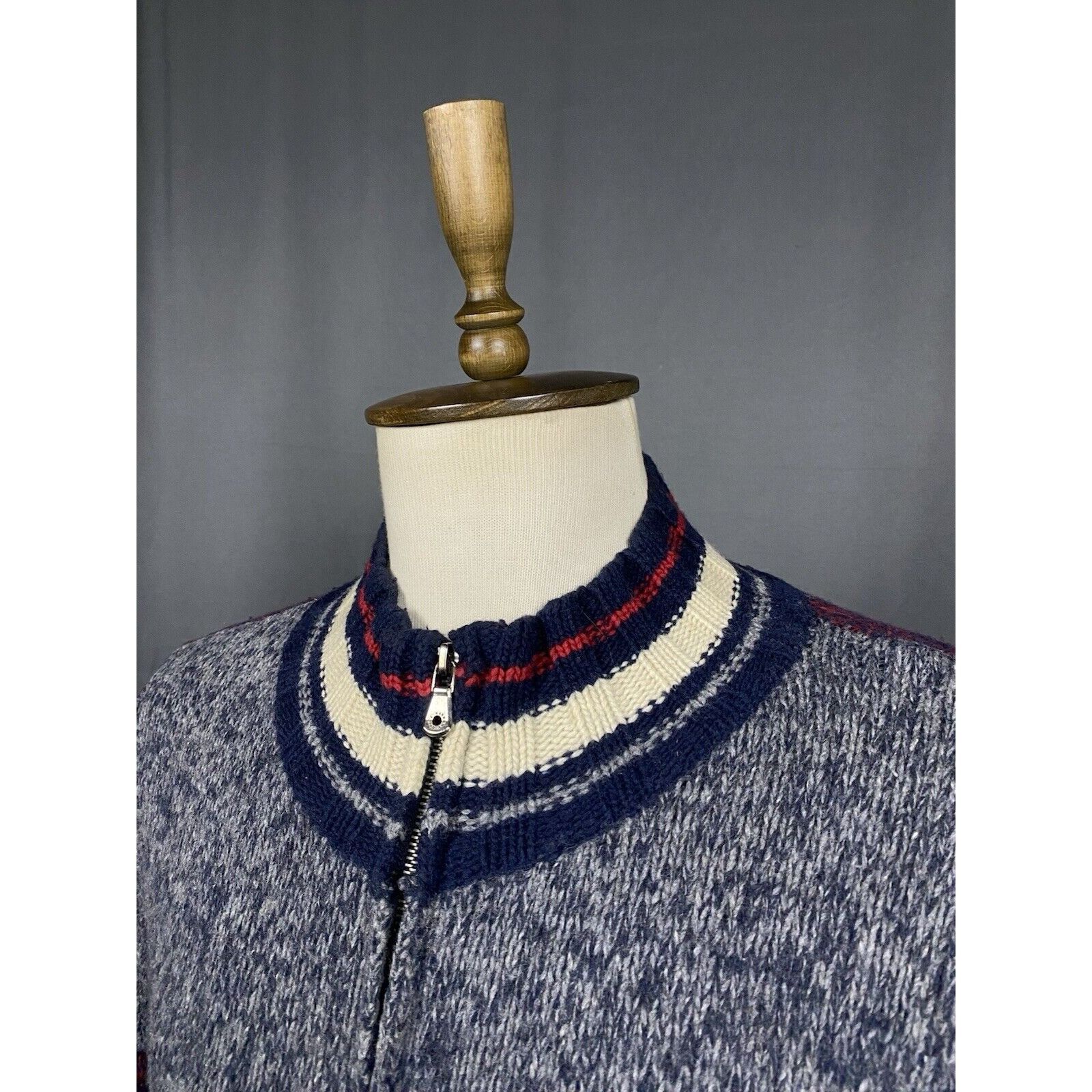 Dolce & Gabbana Dolce&Gabbana Men's Purple Gray Heavy Knitted Full Zip Sweat Size US S / EU 44-46 / 1 - 5 Thumbnail