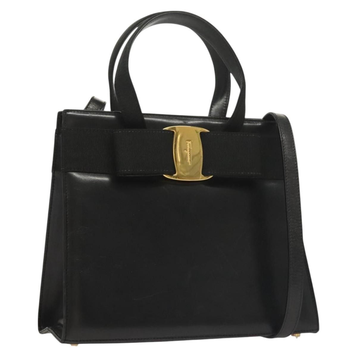 Salvatore Ferragamo Salvatore Ferragamo Convertible Vara Bow Tote Leather Size ONE SIZE - 1 Thumbnail