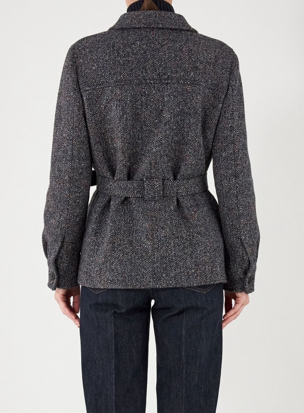 Loro Piana o1srvl11e0824 Raven Light Cashmere Jacket in Black/White Size XL / US 12-14 / IT 48-50 - 3 Thumbnail