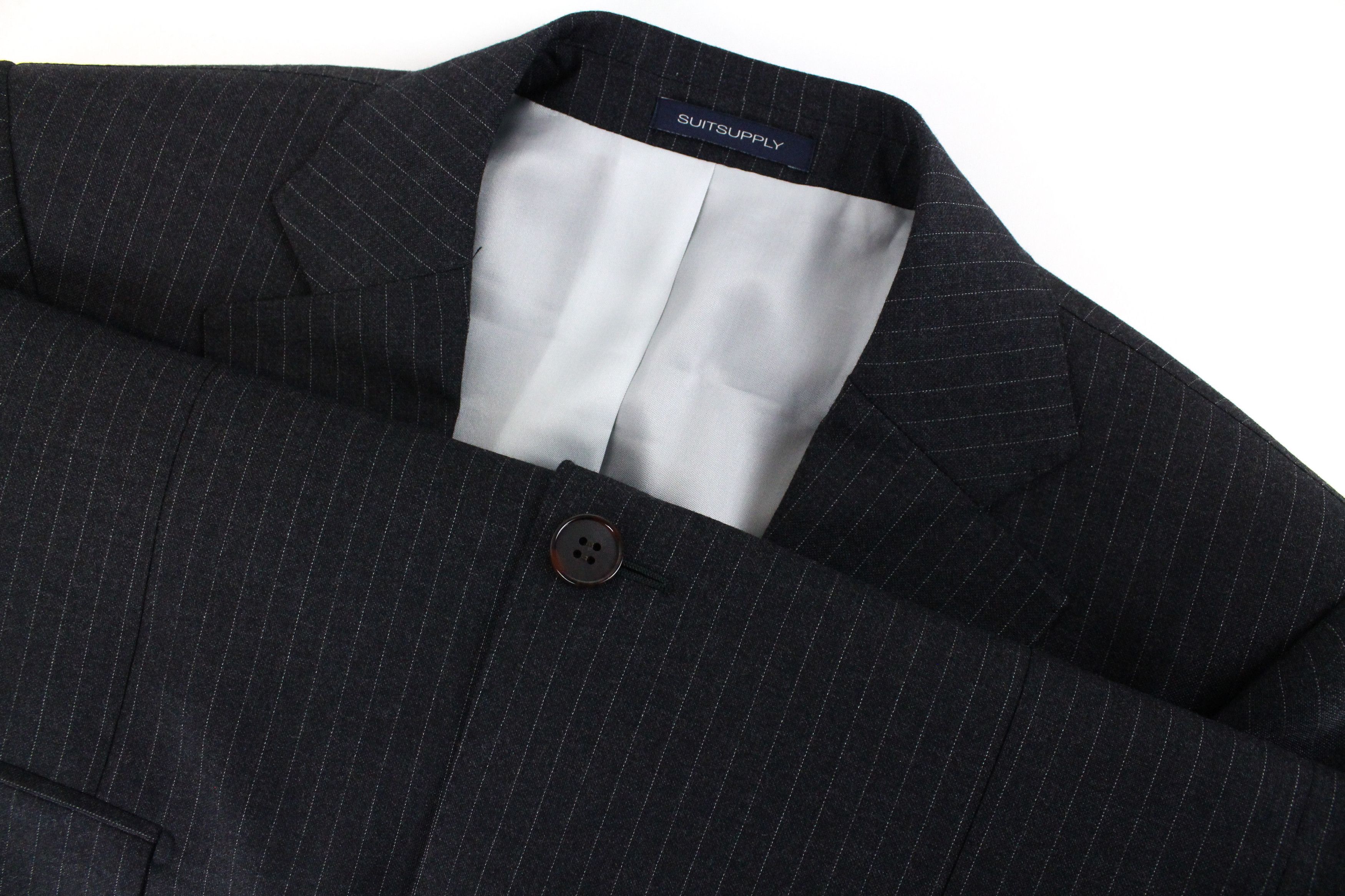 Suitsupply LAZIO UK40L Striped Wool Slim Waistcoat Suit 55158 Size 40L - 8 Thumbnail