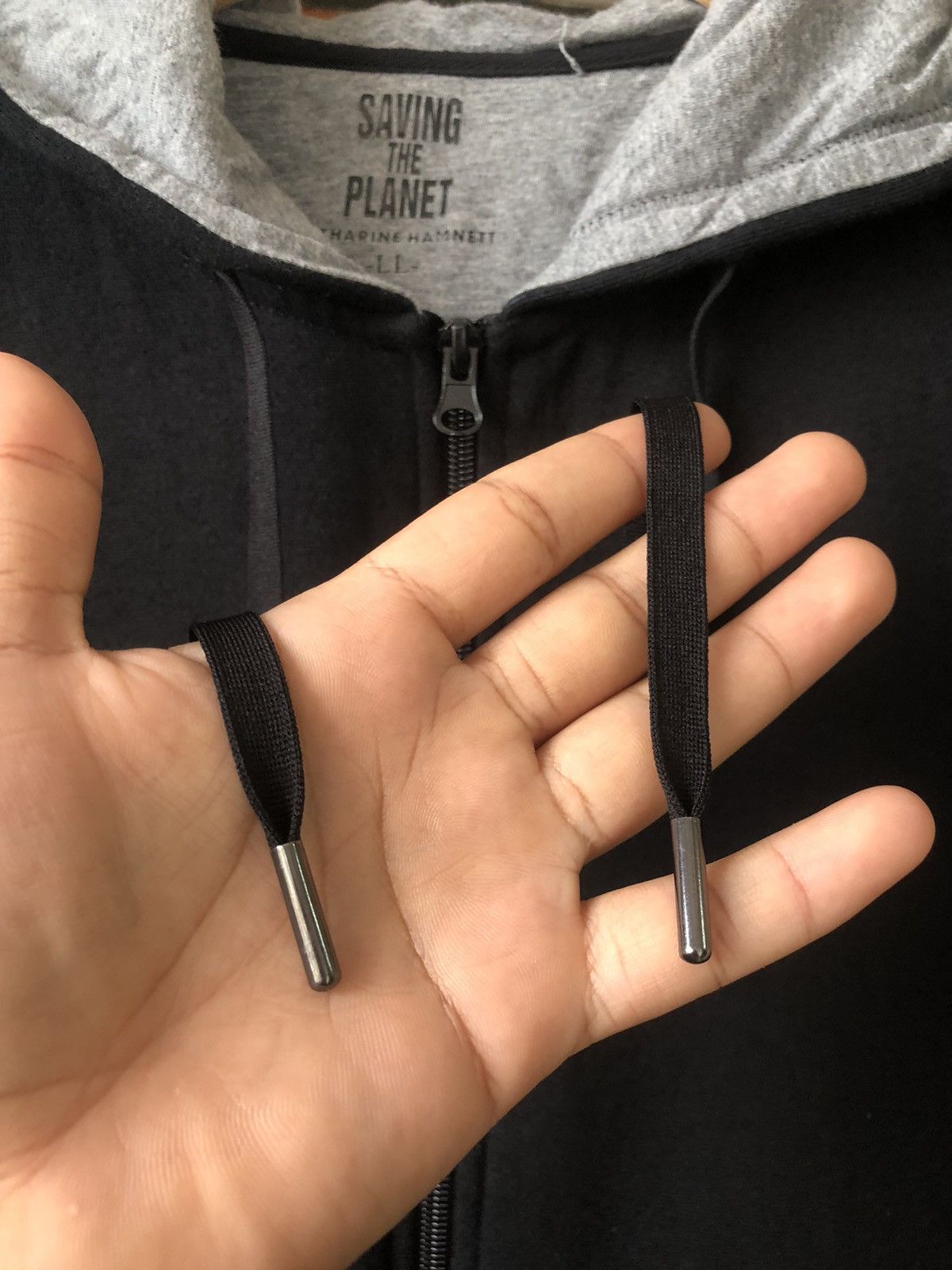 Katharine Hamnett London Minimalist Zip Up Hoodie