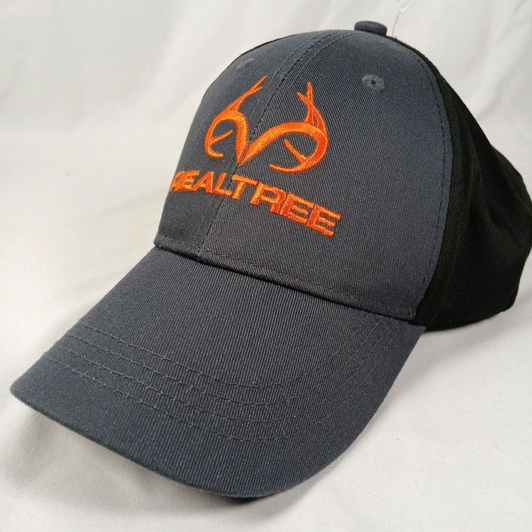 Realtree Realtree Baseball Cap Hat One Size Adjustable Gray Black Men Casual Outdoor Outdoors Cotton Polyester Canvas Breathable Lightweight Cap Size ONE SIZE - 2 Thumbnail