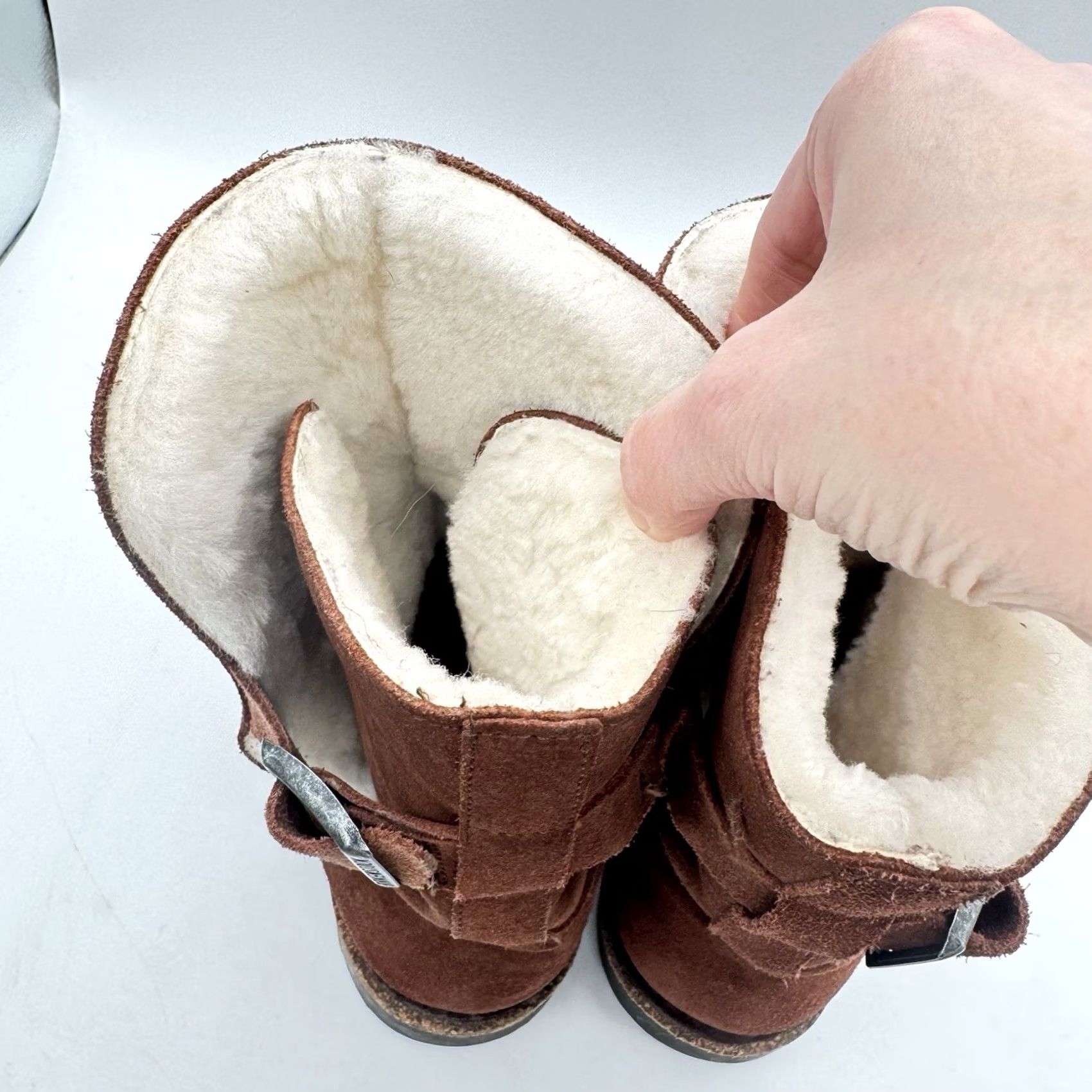 Birkenstock Birkenstock Uppsala Boot Women Leather Shearling Brown 10 Mid-Calf Flat Leather Lined Adjustable Strap Vintage N/A Size US 10 / IT 40 - 3 Thumbnail