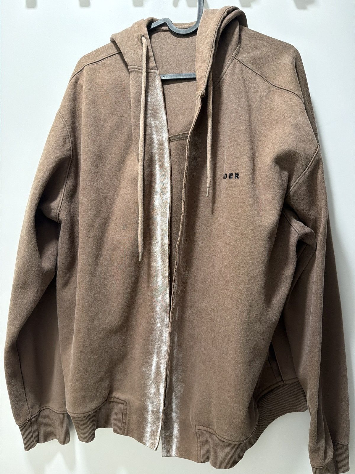 Ader Error ADER ERROR Logo-Embroidered Distressed Cotton-Blend Hoodie Size US M / EU 48-50 / 2 - 2 Thumbnail