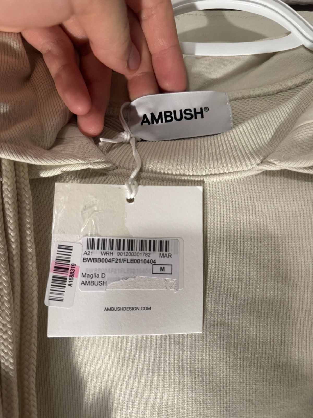 Ambush Design Ambush Multicord Hoodie Beige / White / Off White Medium M Size US M / EU 48-50 / 2 - 6 Thumbnail