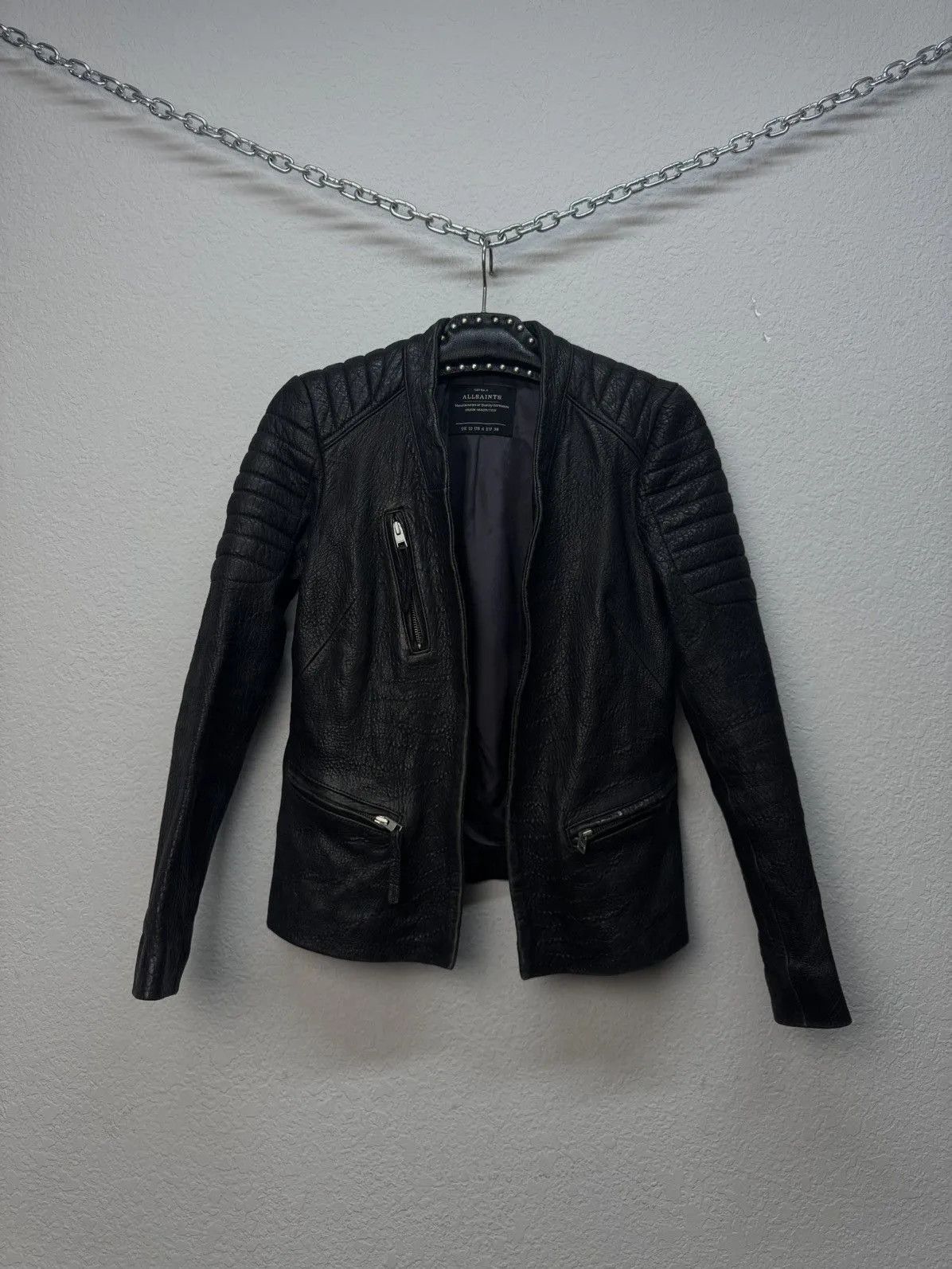 Allsaints Vintage Allsaints Leather Jacket Opium Rick Owen’s Style 90 Size M / US 6-8 / IT 42-44 - 1 Thumbnail