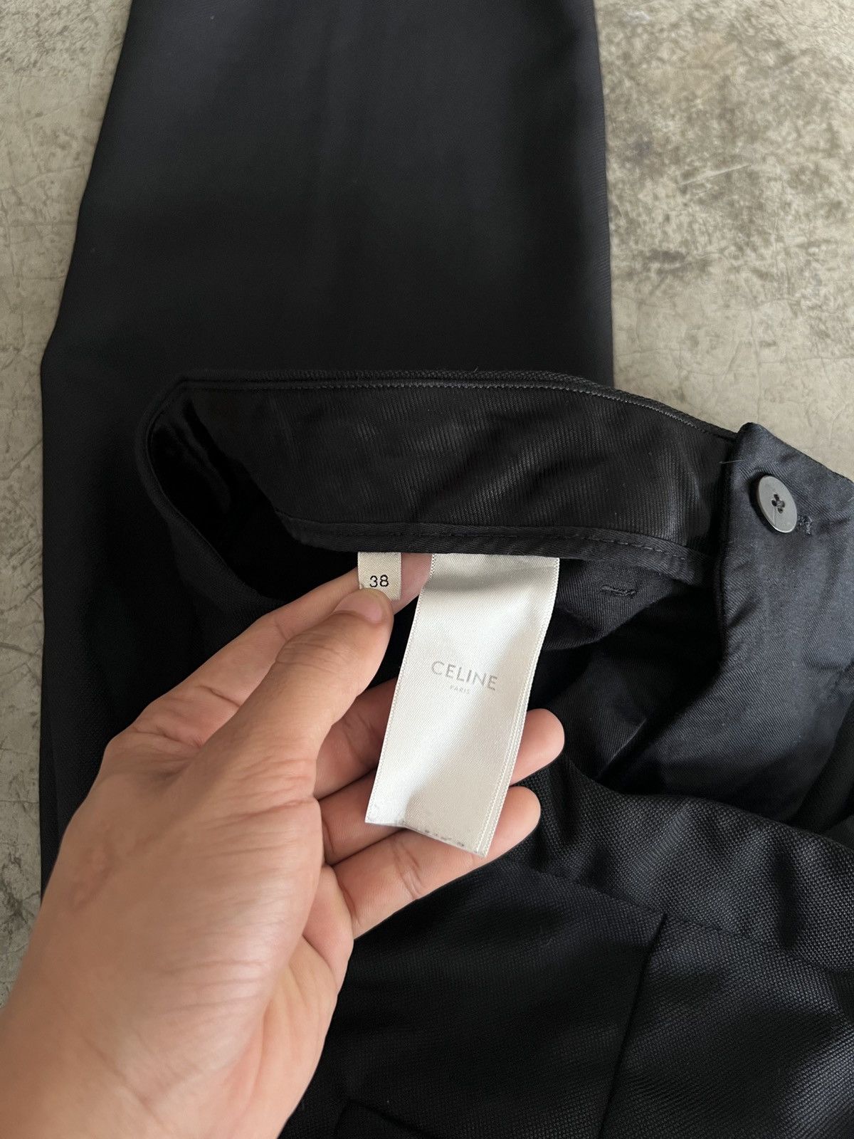 Celine Celine - Hedi Slimane S/S19 Wool Front Band Trouser Size 28" / US 6 / IT 42 - 15 Thumbnail