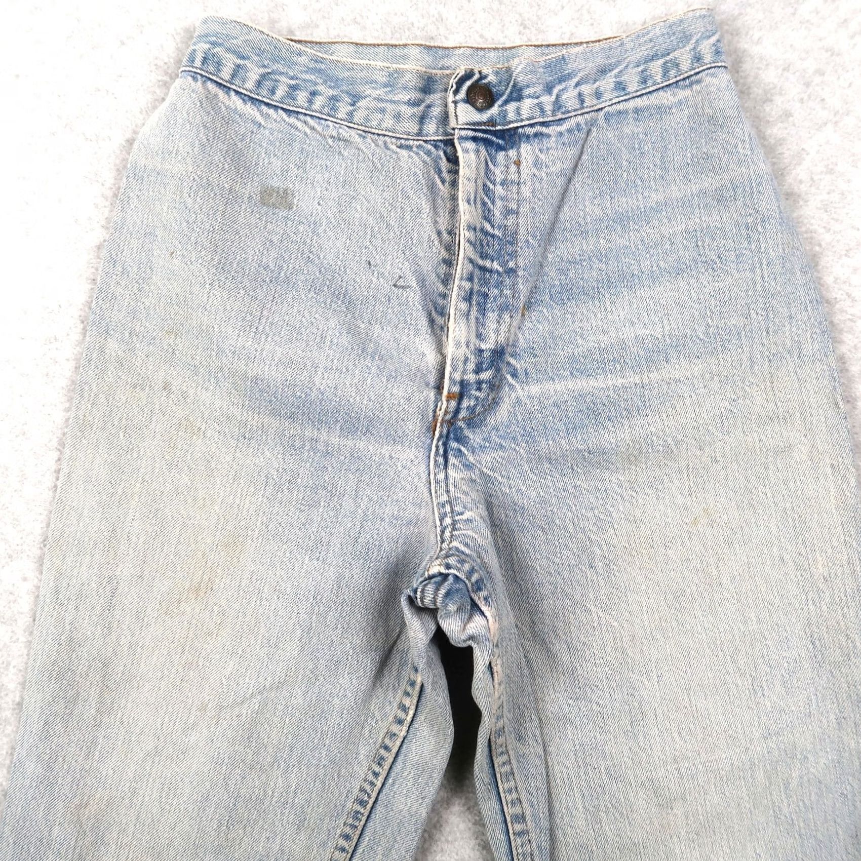 Levi's VINTAGE Levi's Orange Tab Jeans Women 24x27.75 High Waisted USA Purple? No, Blue Denim 100% Cotton Straight -??? Size 42" / US 20 - 3 Thumbnail