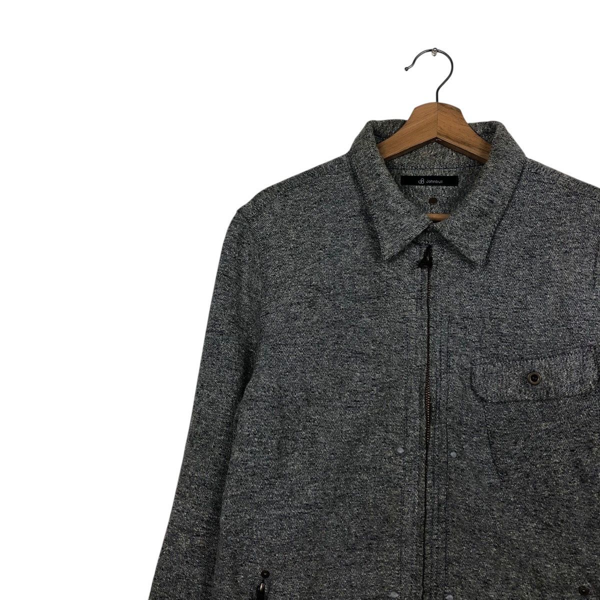 Johnbull 📌Vintage Zipper Biker Jacket Johnbull Herringbone Design Size US L / EU 52-54 / 3 - 8 Thumbnail