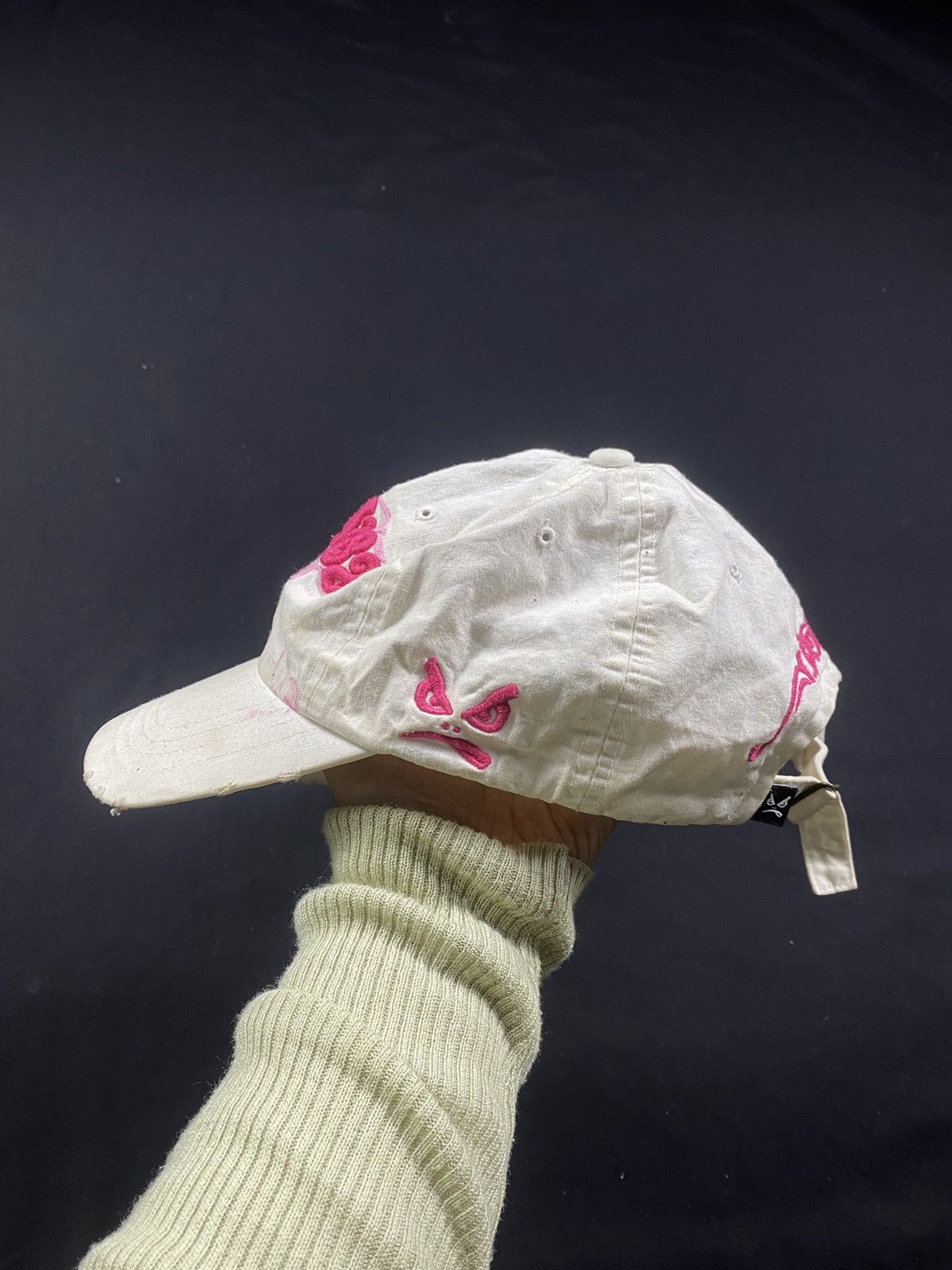 20471120 Bad Boy Ghotic Skull Studded Hat Distressed ifsix lgb style Size ONE SIZE - 2 Thumbnail