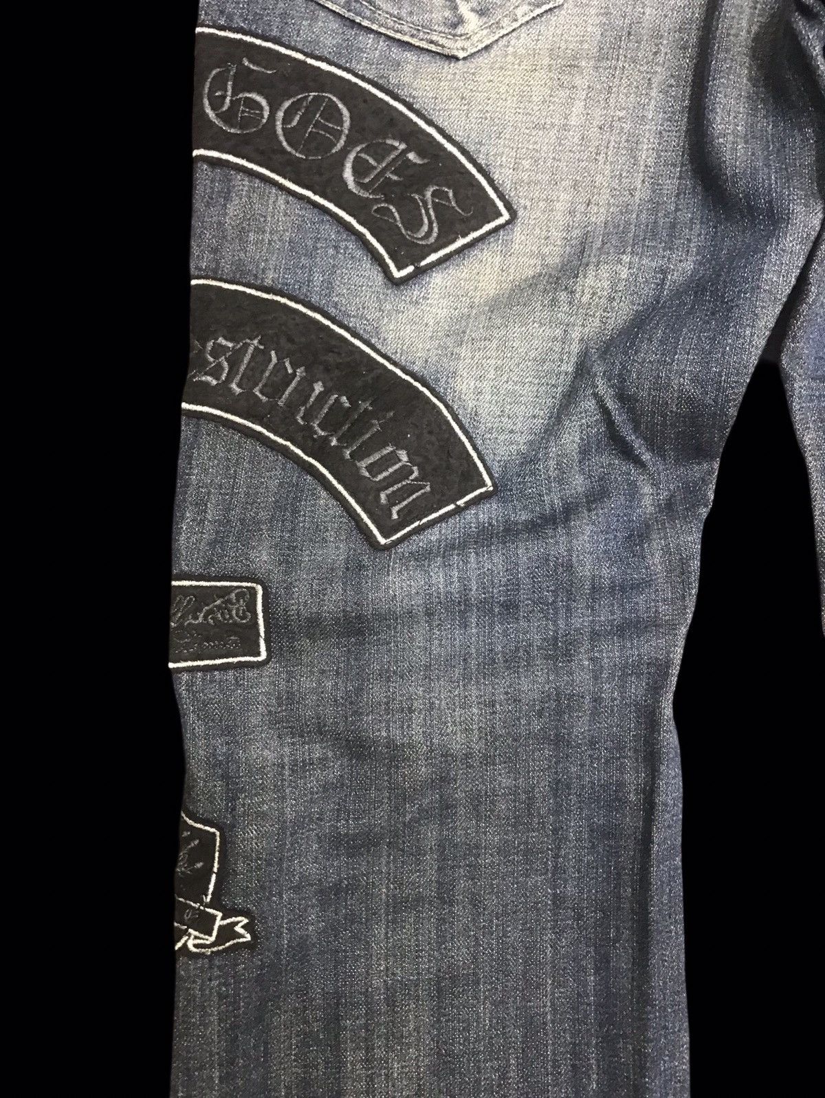 Japanese Brand 💥FLARE💥Archival semanticdesign Flare Patches Denim F432 Size US 31 - 16 Thumbnail