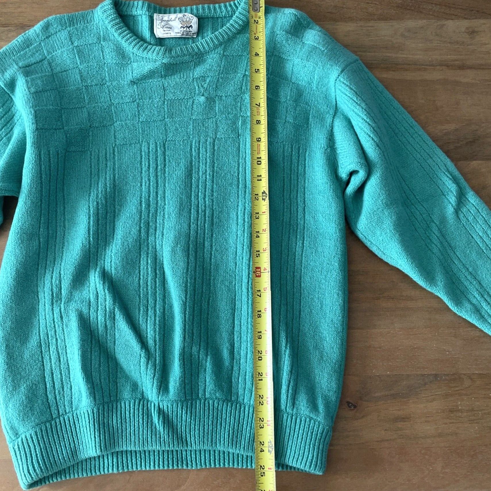 Turnbull & Asser VINTAGE Turnbull & Asser Sweater Mens S Crew Neck Merino Wool Blue 80s Classic Retro Preppy Turquoise Pullover Knit Size US S / EU 44-46 / 1 - 7 Thumbnail