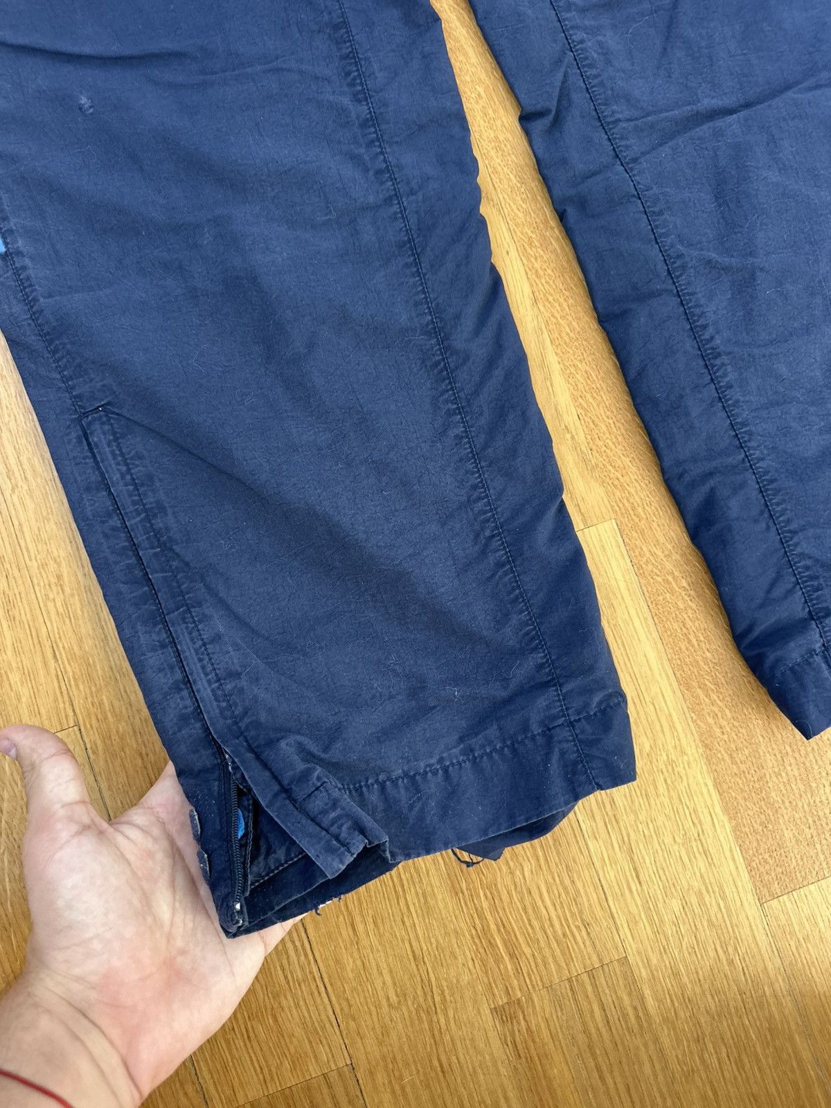 Vintage Vintage Nike Distressed Pants Blue Fit Swoosh Logo Size US 34 / EU 50 - 10 Thumbnail