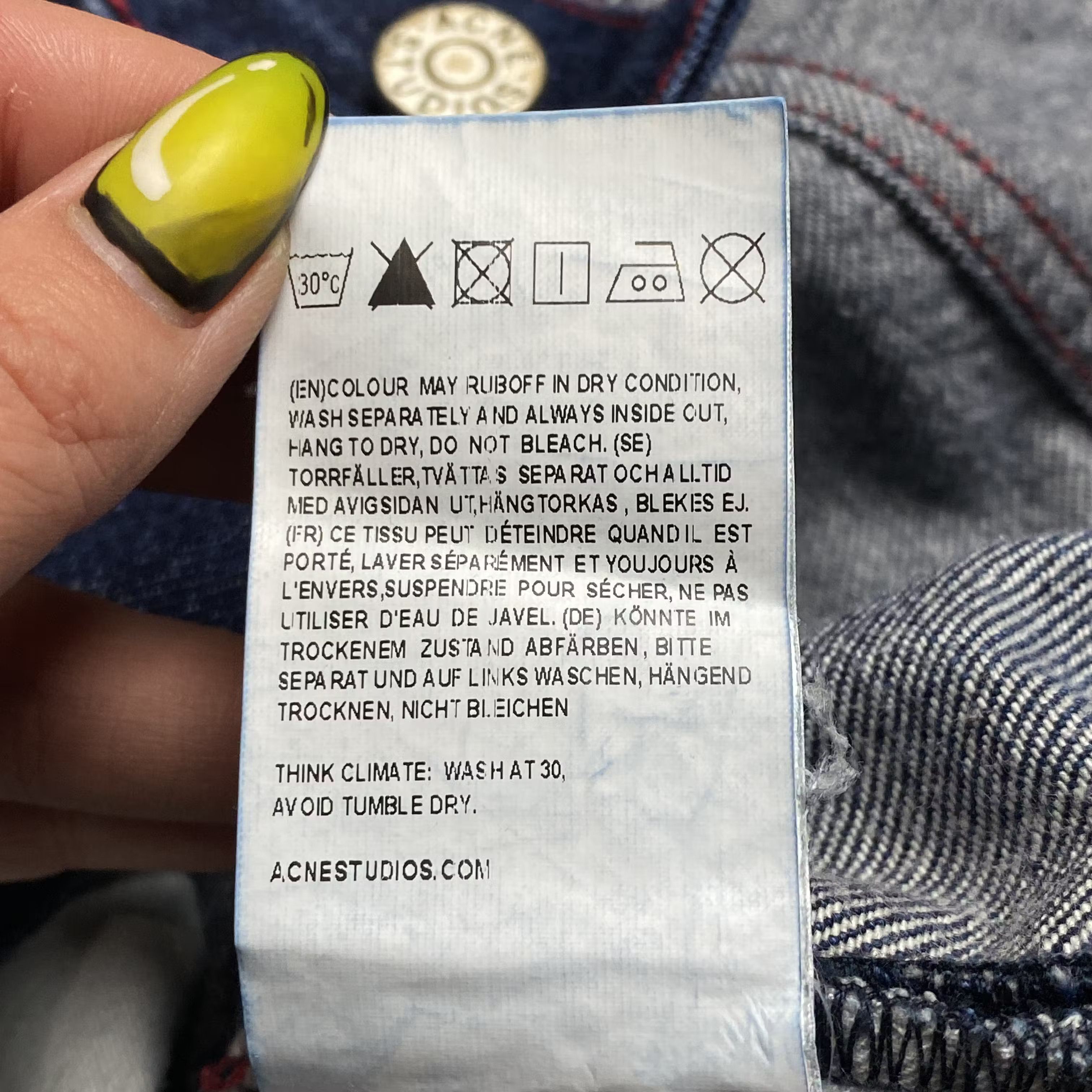 Acne Studios Men’s Jeans Denim Pants Acne Studio Size 31/34 Size US 31 - 7 Thumbnail