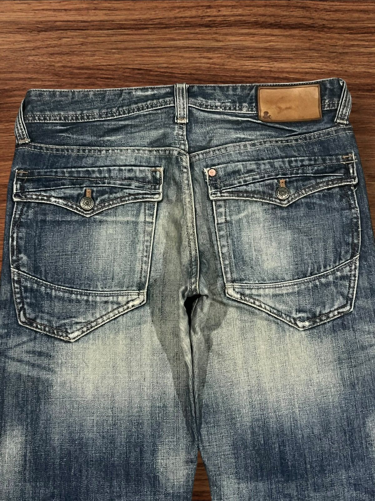 Japanese Brand Vintage Japanese Brand Blue Faded Washed Distressed Jeans Size US 32 / EU 48 - 7 Thumbnail