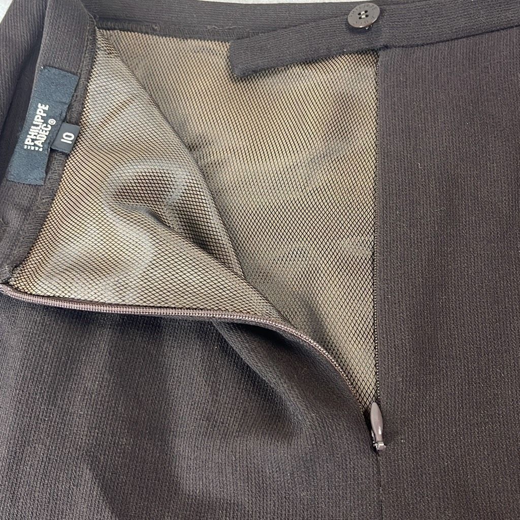 Other Philippe Adec Paris Womens 10 Brown Vintage Wool Blend Penci Size 32" / US 10 / IT 46 - 5 Thumbnail