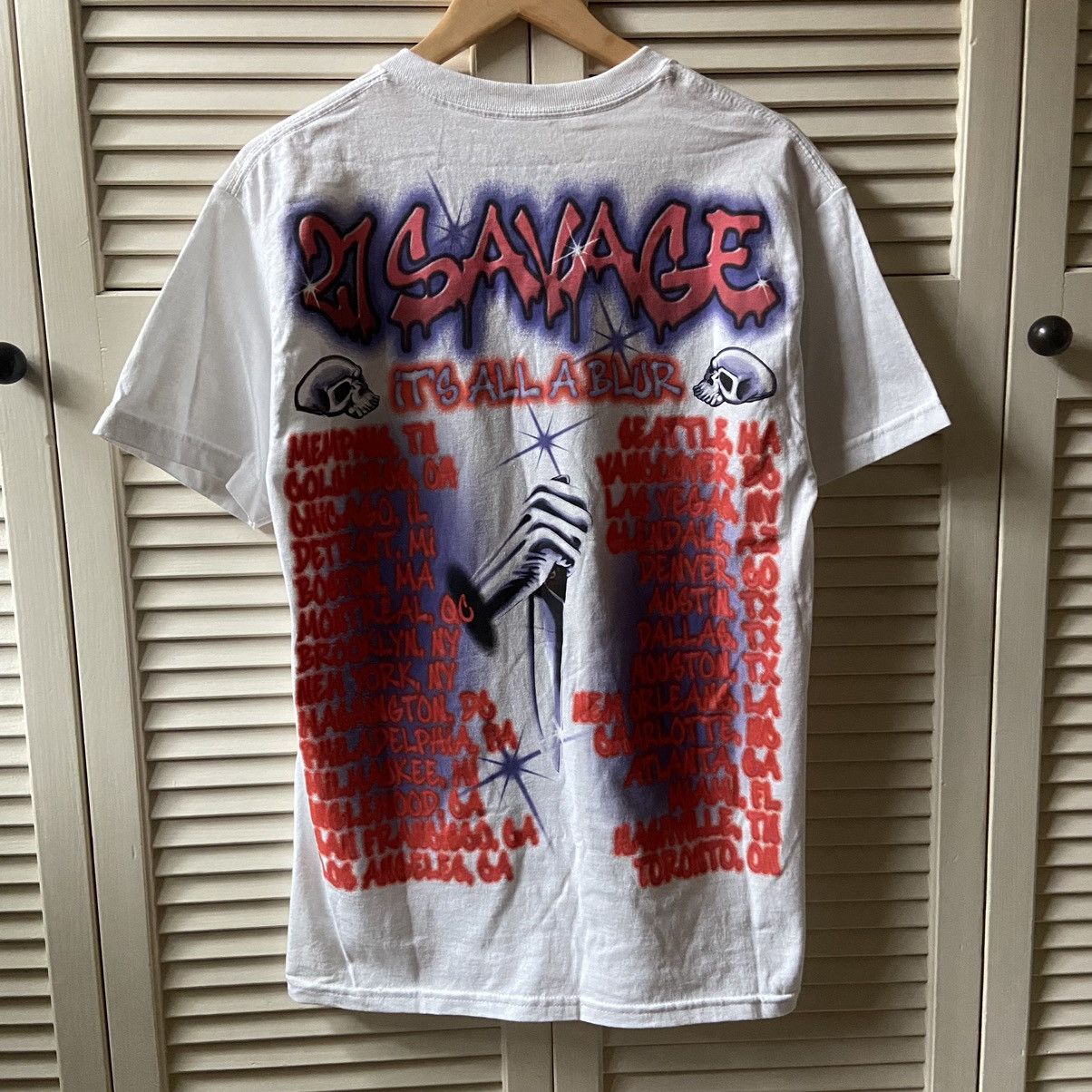 21 Savage × Band Tees 21 Savage It’s All a Blur Tour T-Shirt Slaughter Gang Drake Size US M / EU 48-50 / 2 - 2 Thumbnail