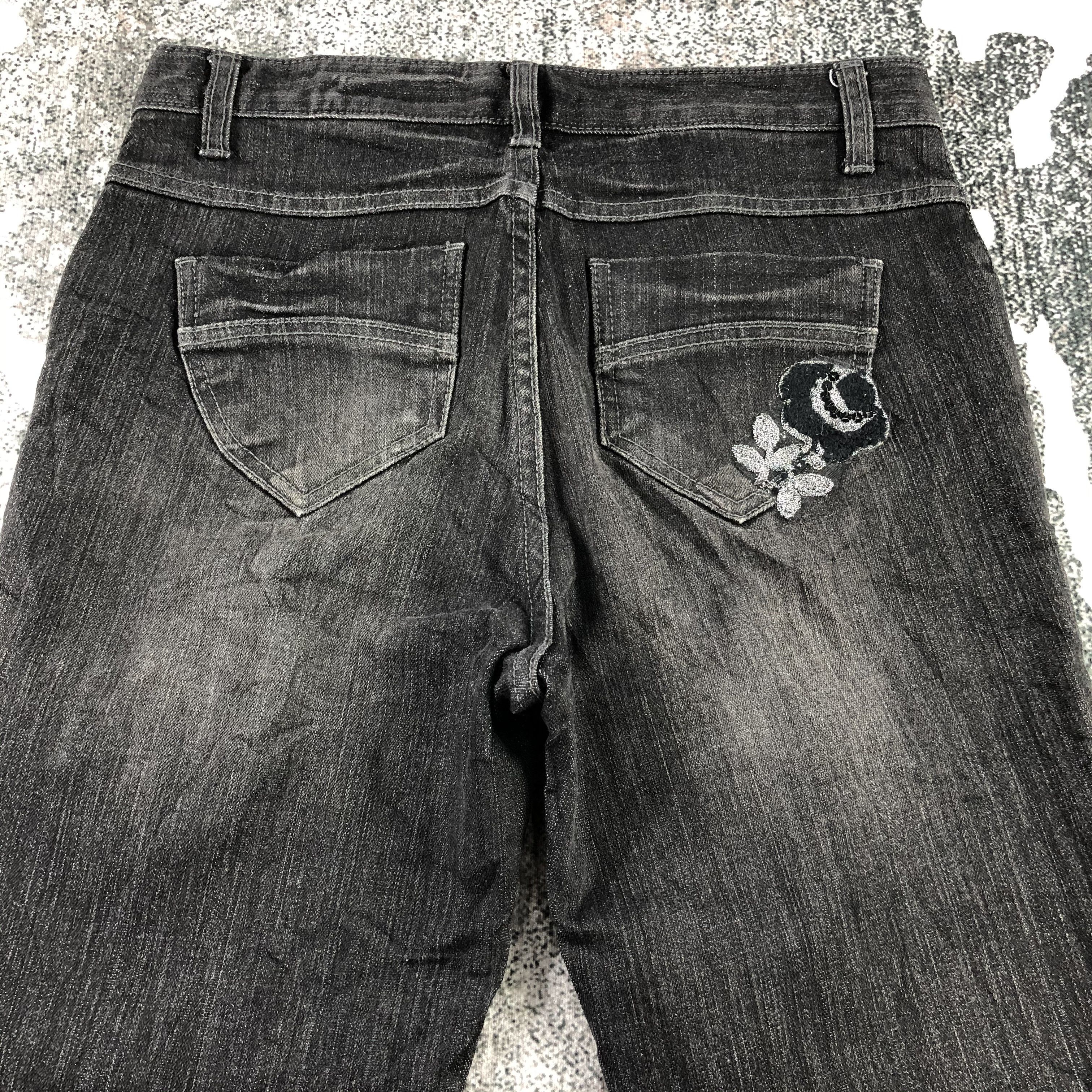 Japanese Brand Renault Jeans Black Flare Denim KJ1346 Size US 29 - 4 Thumbnail
