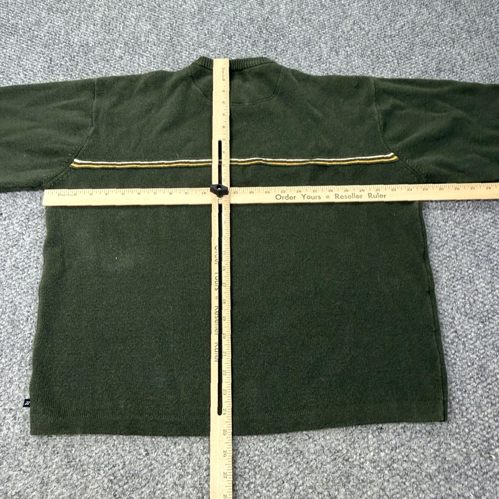 American Eagle Outfitters VINTAGE American Eagle Shirt Mens XL Olive Striped Ramie Cotton V-Neck Pullover 90s Y2K Mens Size US XL / EU 56 / 4 - 6 Thumbnail