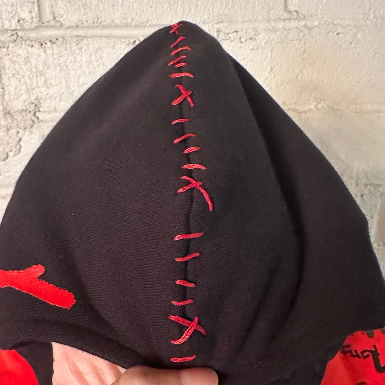 Marc Jacques Burton Rare MJB Hooded Balaclava MP Denim Jacket IT 48 Black / Red Size US M / EU 48-50 / 2 - 7 Thumbnail