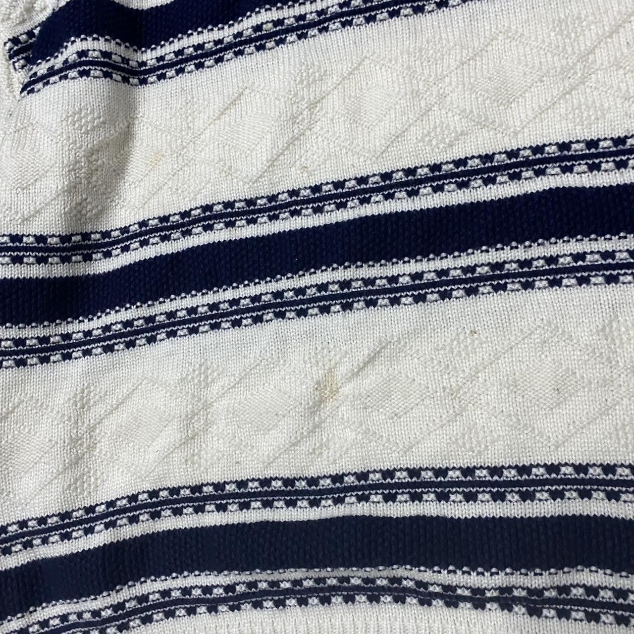 Other Cream and navy blue vintage 90s knit sweater knit #retro Size US M / EU 48-50 / 2 - 3 Thumbnail