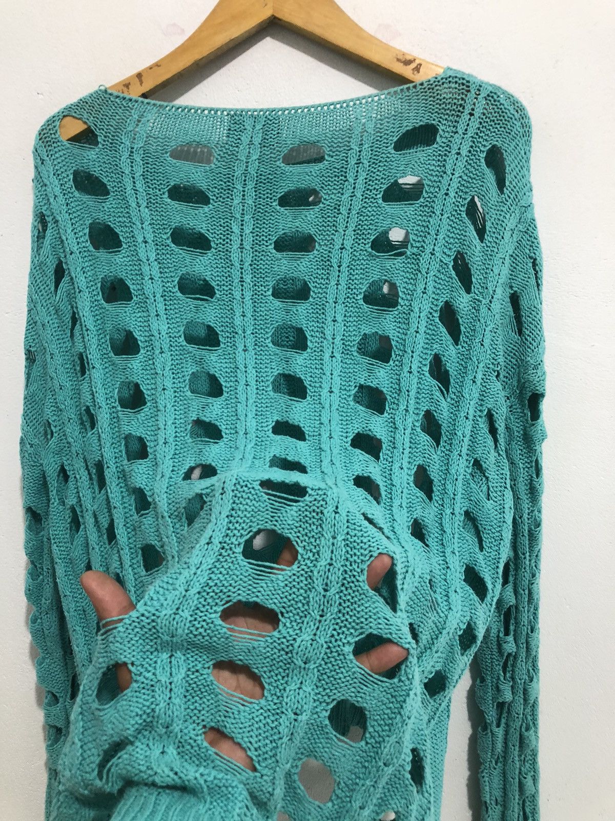KMRii Japanese Distressed Open Knitted Fishnet Grunge Size US M / EU 48-50 / 2 - 10 Thumbnail
