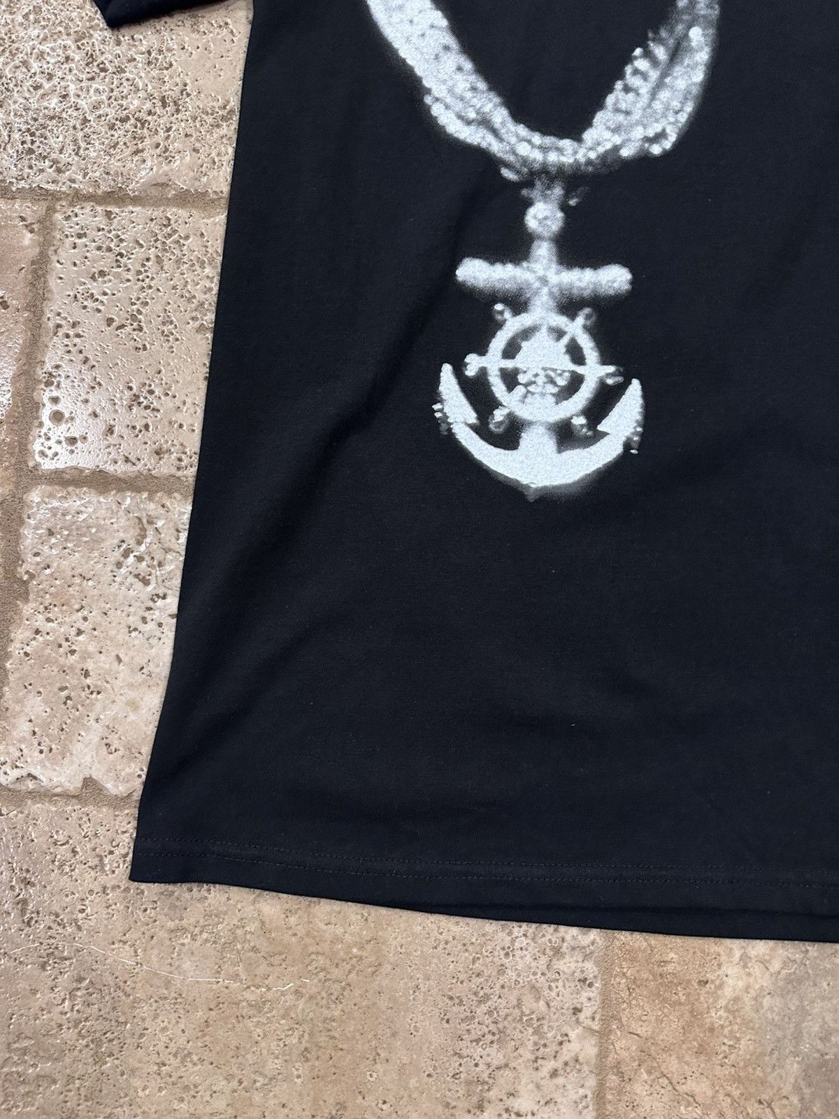 Pusha T Clipse Double Chain “Let God Sort Em Out” Logo Tour Black T Size US L / EU 52-54 / 3 - 4 Thumbnail