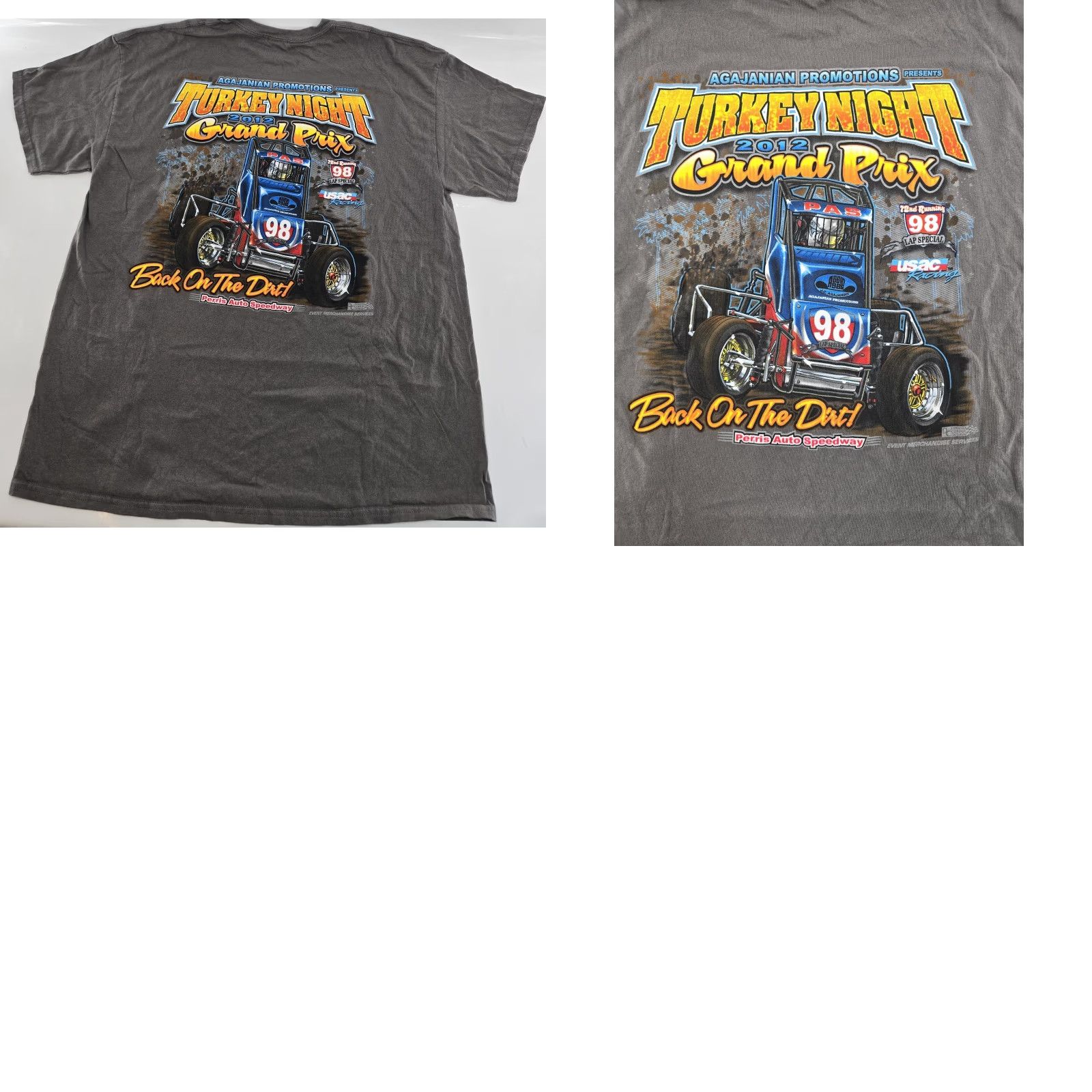 Vintage VINTAGE 2012 72nd 98 Lap Grand Prix Shirt Men XL Turkey Night Racing Perris Auto Speed Shirt Mens Gray CX Size US XL / EU 56 / 4 - 8 Thumbnail