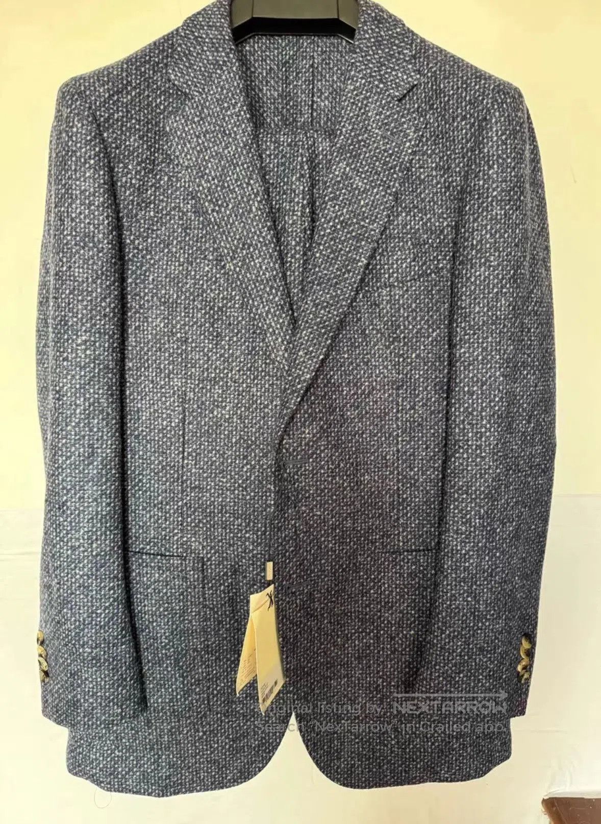 Suitsupply Gray Textured Suit Jacket . Size US M / EU 48-50 / 2 - 1 Thumbnail