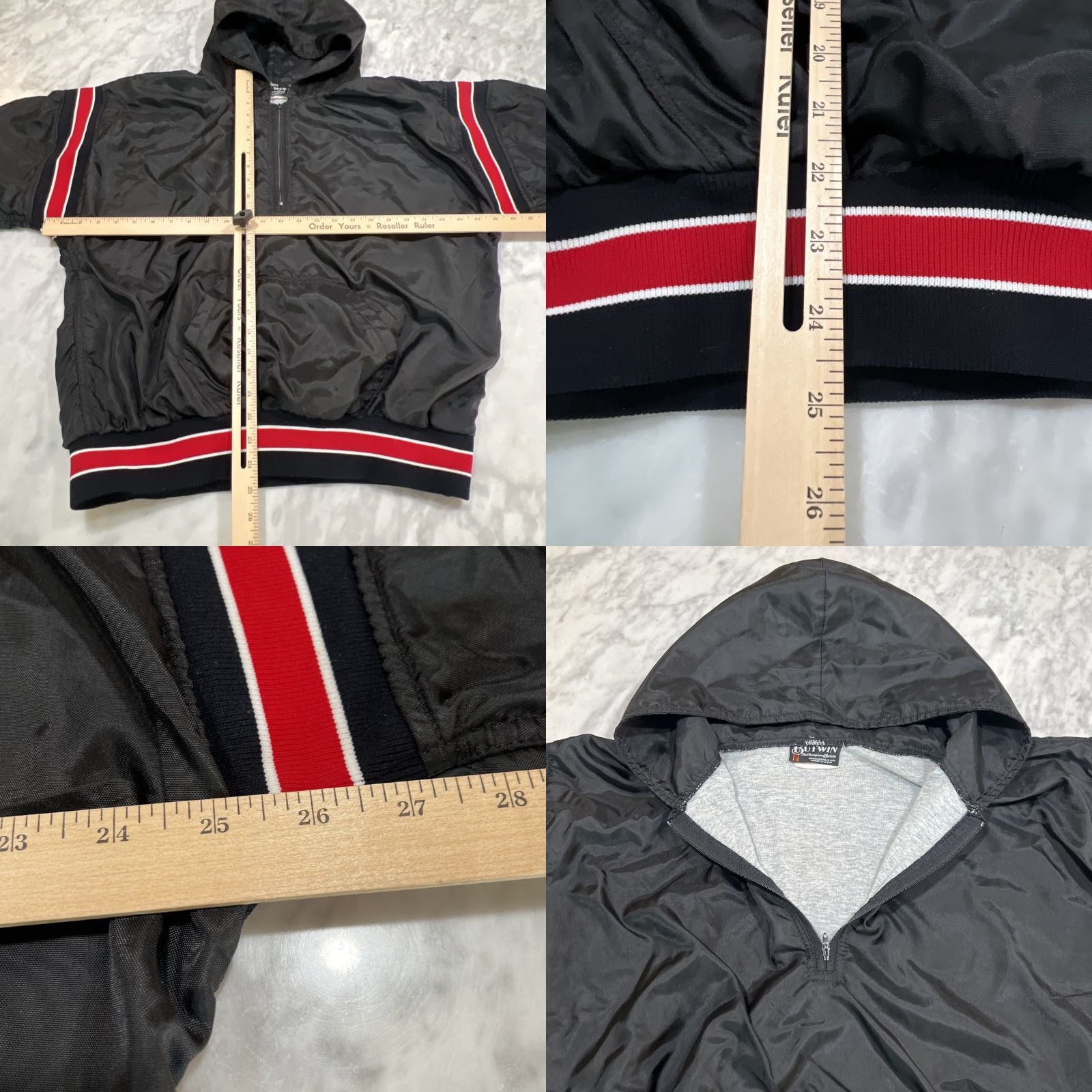 Vintage VINTAGE Butwin Hooded Pullover Jacket Men’s Large Sports Black Union Made USA Jacket Nylon Softshell Windbreaker Zip Hooded Casual Mens $ Size US L / EU 52-54 / 3 - 8 Thumbnail