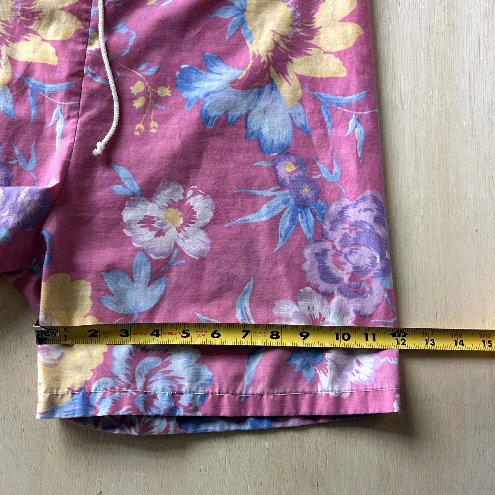 Vintage Vintage Floral Board Shorts Mens Large Pink Elastic Waist Drawstring Lounge Size US 31 - 5 Thumbnail