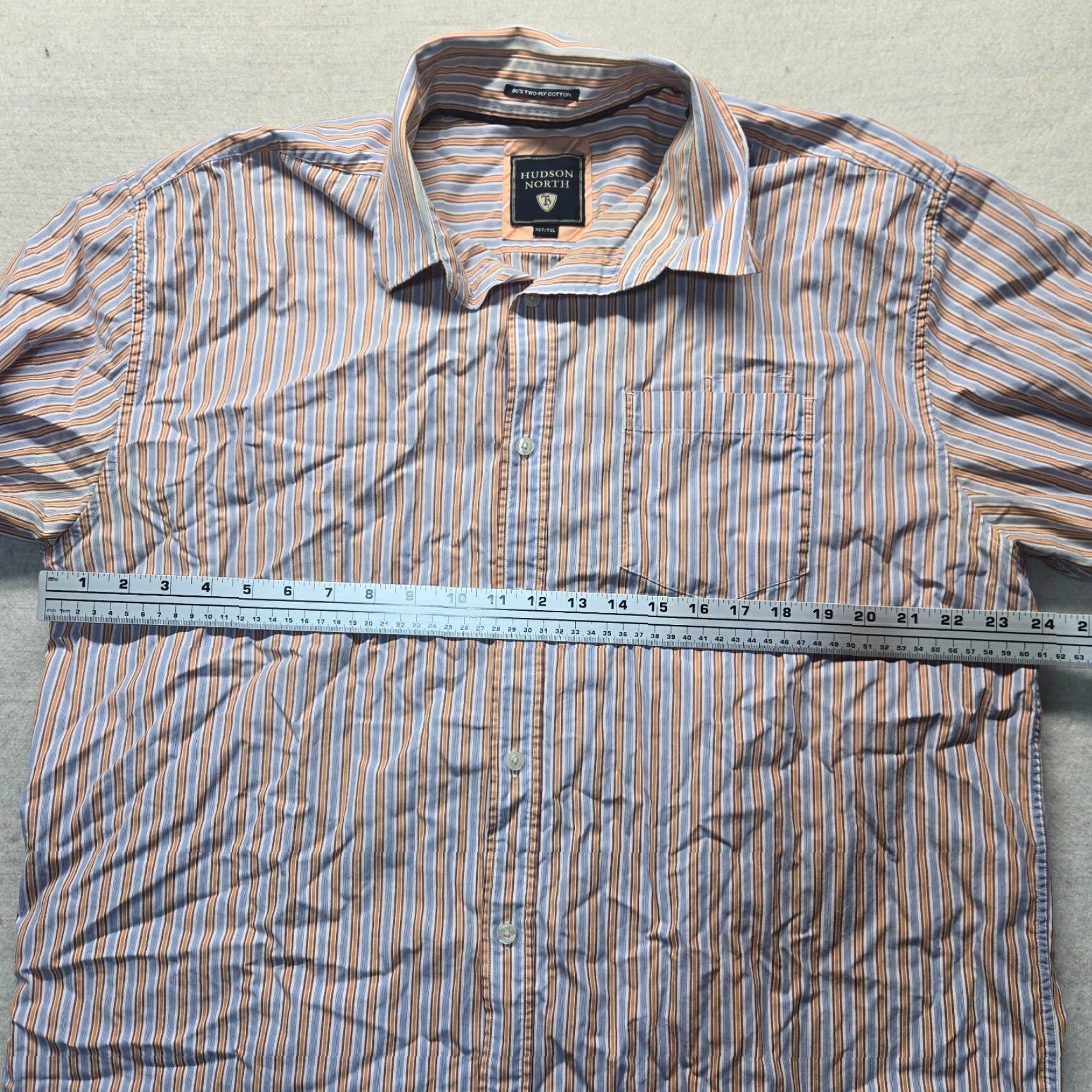 Hudson North Hudson Shirt Striped Long Sleeve Button Up Mens XLT Tall Multicolor 80s/90s Size US XL / EU 56 / 4 - 4 Thumbnail