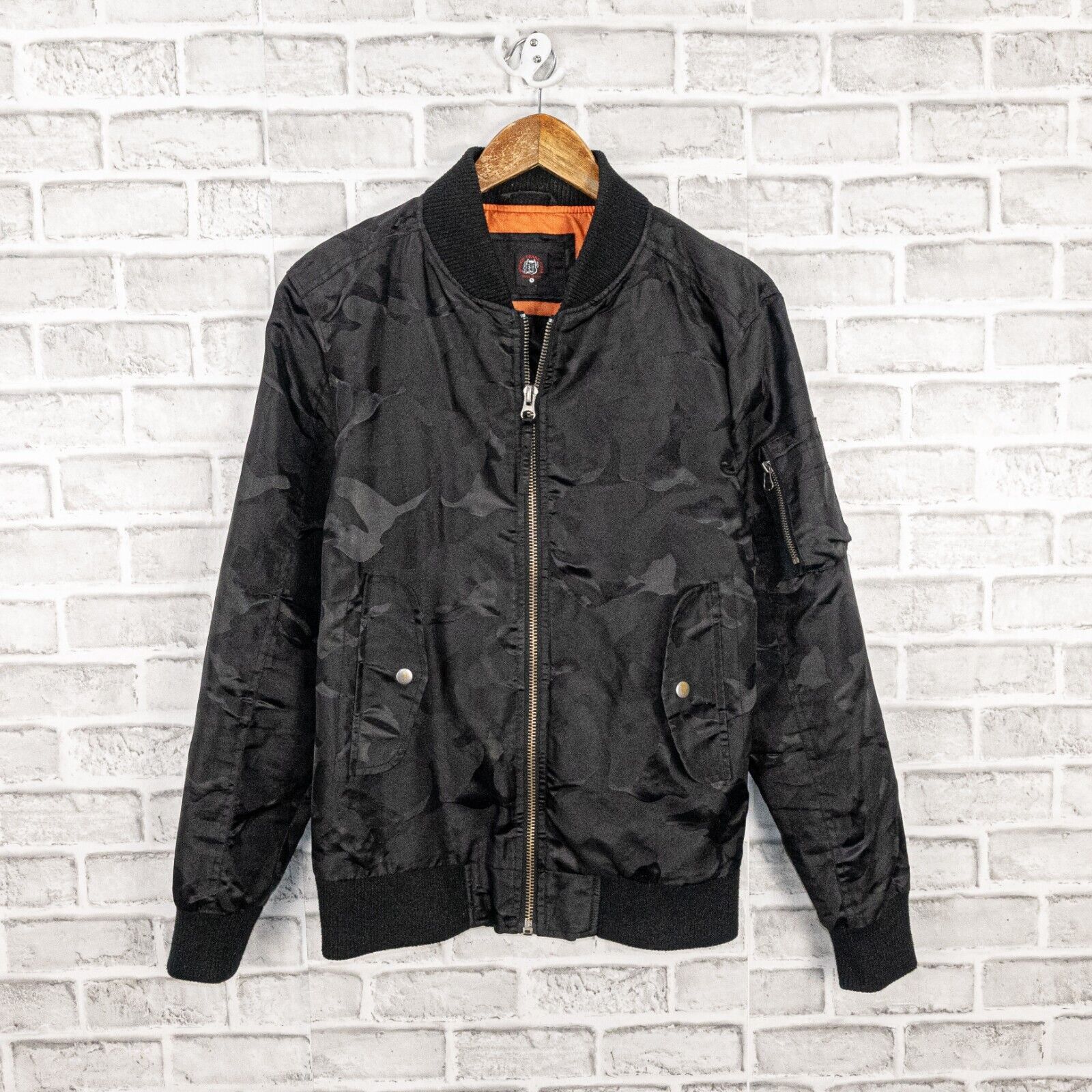 Other Rough Trade Gear Men's Black Camo Bomber Jacket Size Small Size US S / EU 44-46 / 1 - 1 Thumbnail