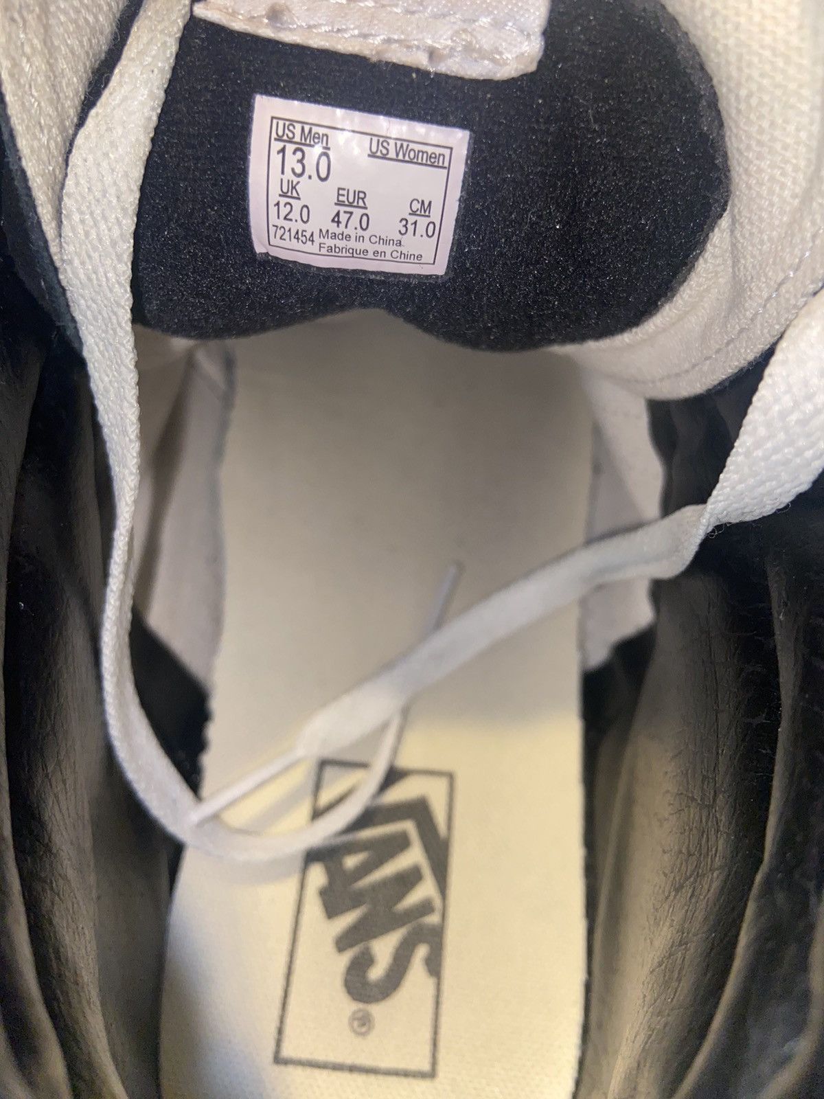 Vans High Top Black Classic Vans Size US 13 / EU 46 - 6 Thumbnail
