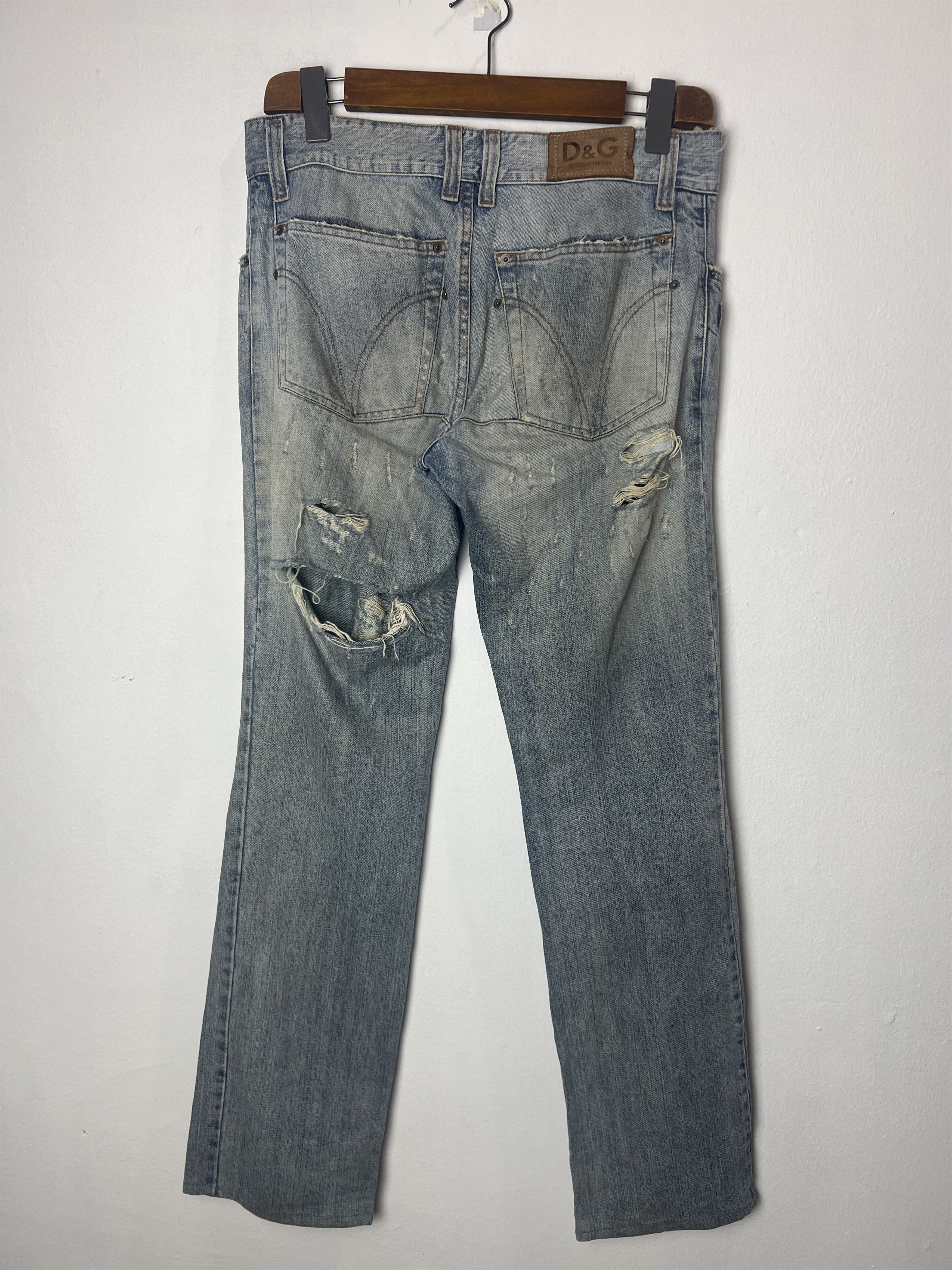 Dolce & Gabbana Dolce & Gabbana SS2006 Distressed Denim Jeans Size US 32 / EU 48 - 2 Thumbnail