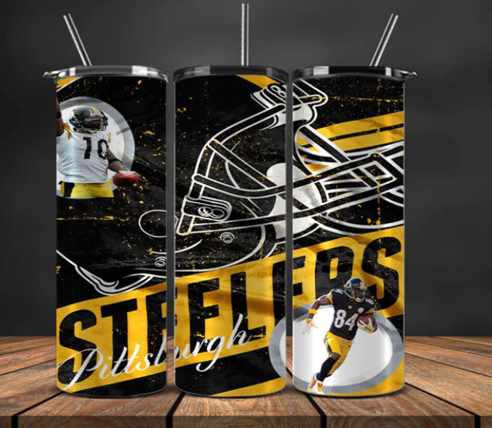 Other 20 oz Pittsburgh Steelers Stainless Steel Tumbler A.B Size ONE SIZE - 1 Thumbnail