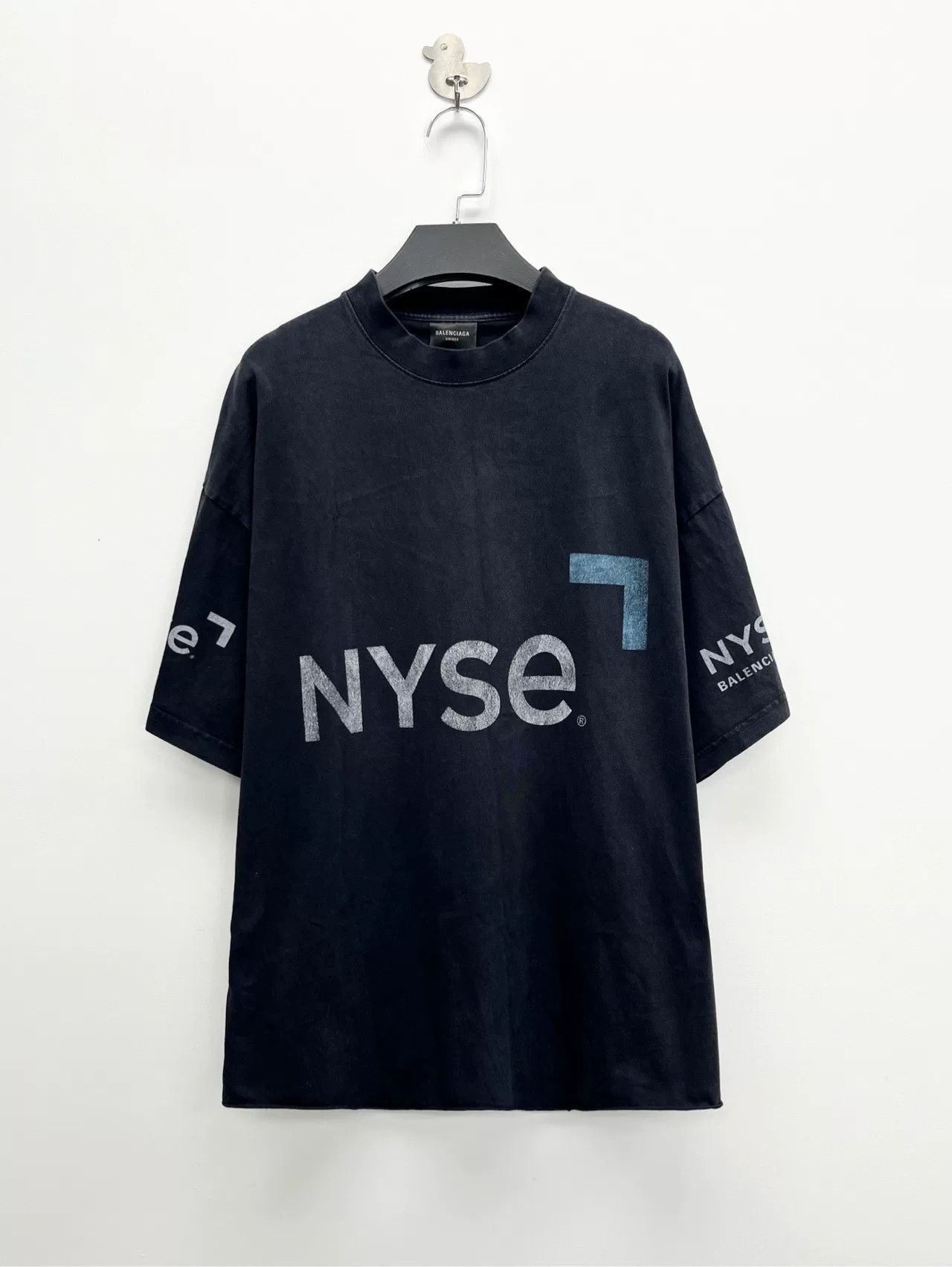Balenciaga Balenciaga NYSE Logo Washed Short Sleeve Size US S / EU 44-46 / 1 - 1 Thumbnail