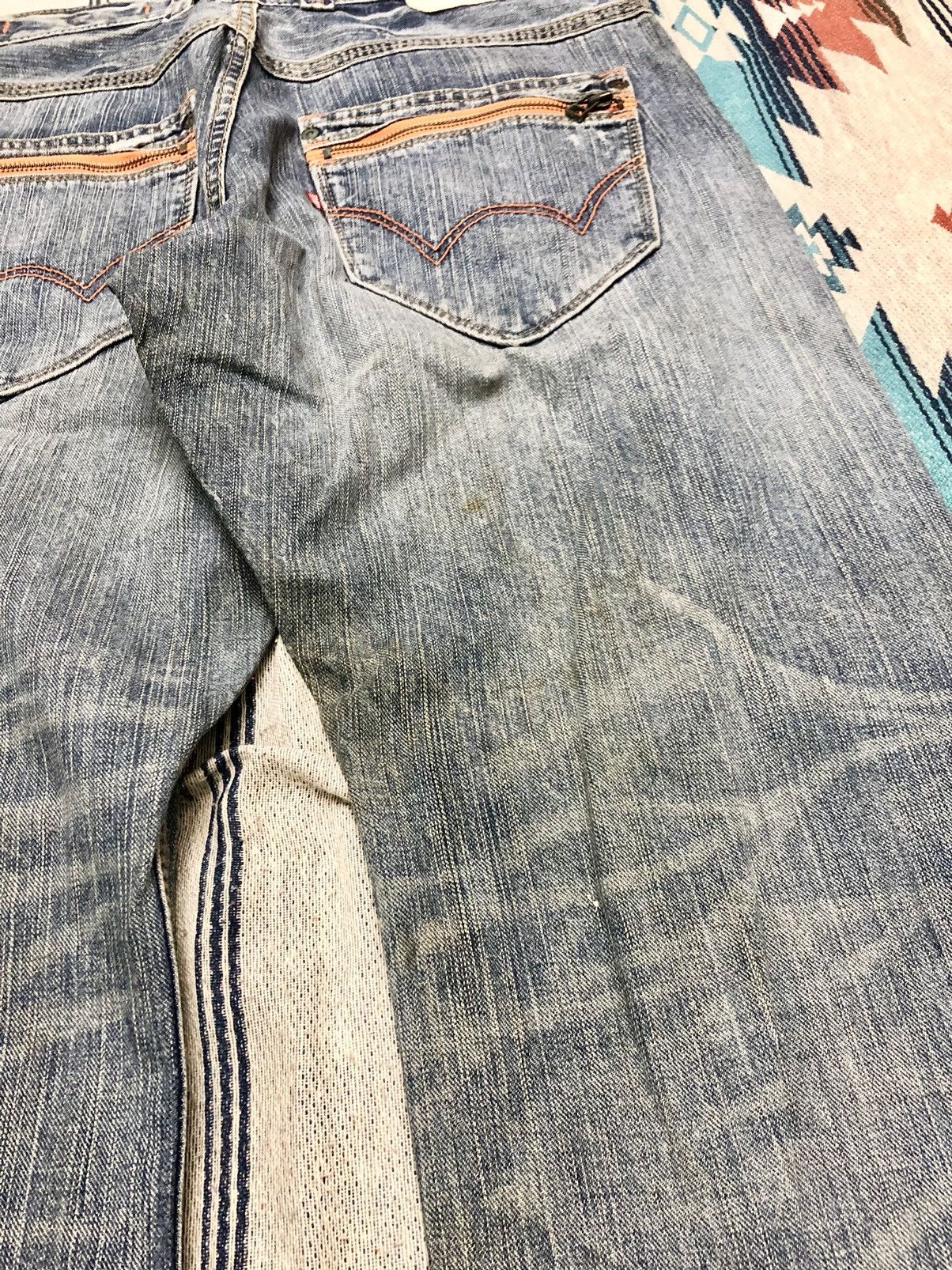 Edwin EDWIN WASHED BLUE DISTRESSED DENIM Size US 34 / EU 50 - 4 Thumbnail