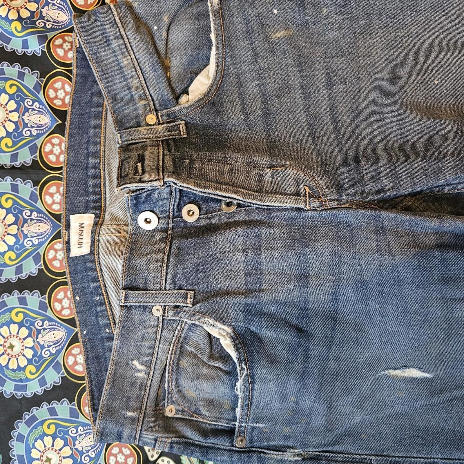 Hudson Hudson Men's Distressed Blue Jeans Size 31 Slim Size US 31 - 3 Thumbnail